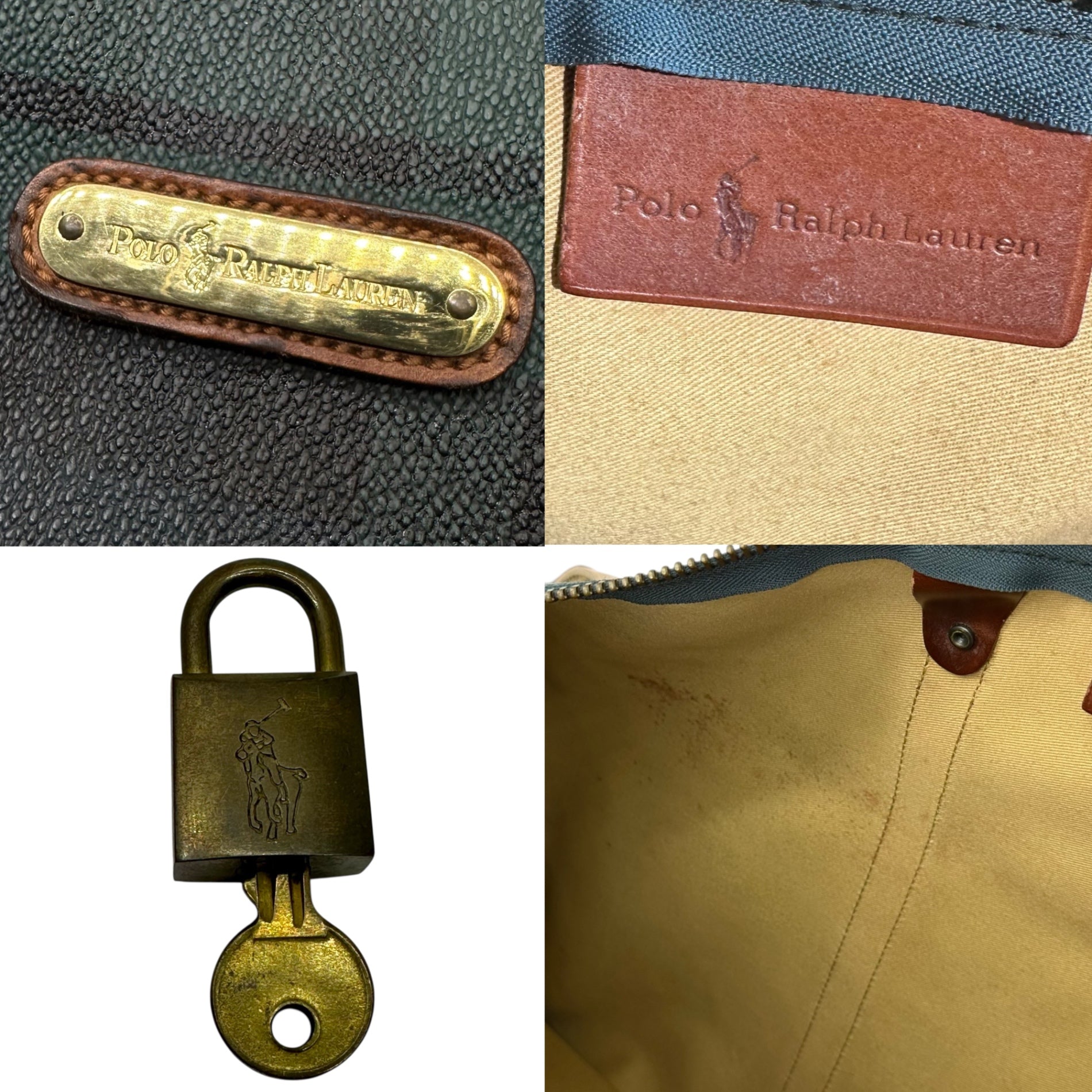 POLO RALPH LAUREN(ポロラルフローレン) Tartan Check Boston Bag タータン チェック ボストン バッグ ネイビー×グリーン 旅行鞄 ショルダー