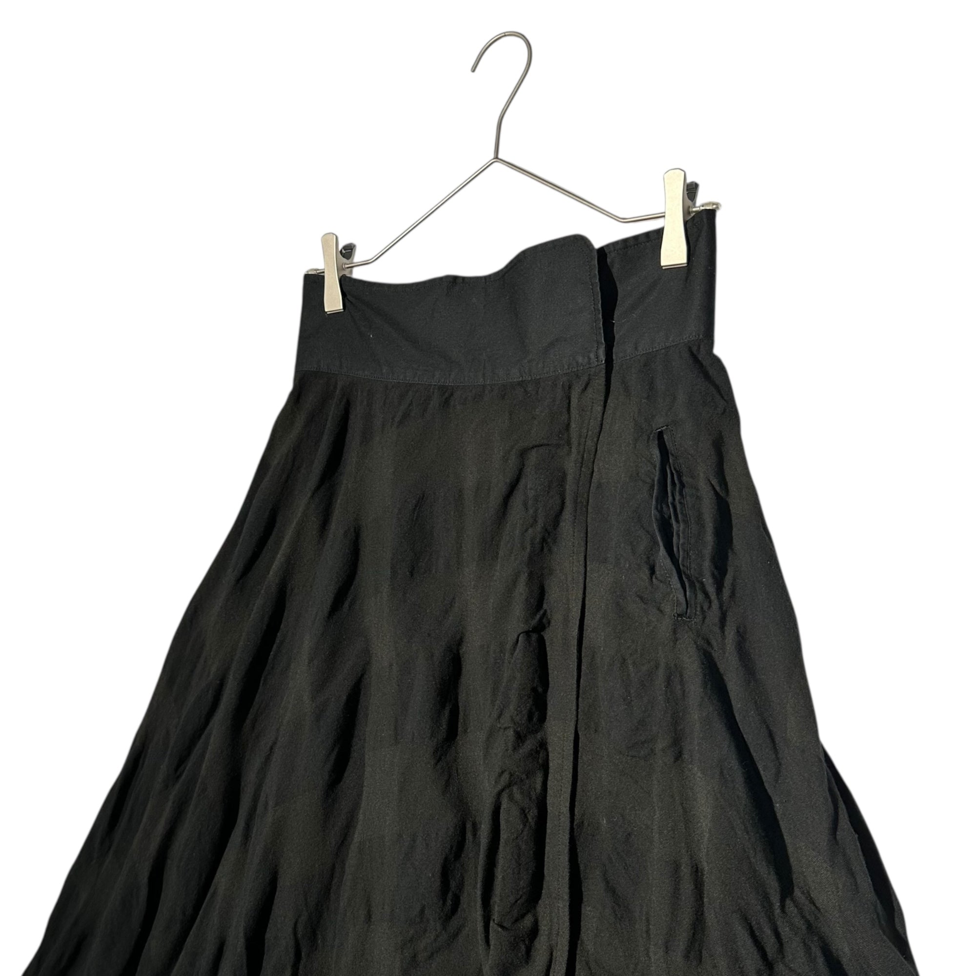 Y's(ワイズ) 06SS Block Check High Waist Long Skirt ブロックチェック ハイウエスト ロング スカート YR-S36-258 1(S程度) ブラック