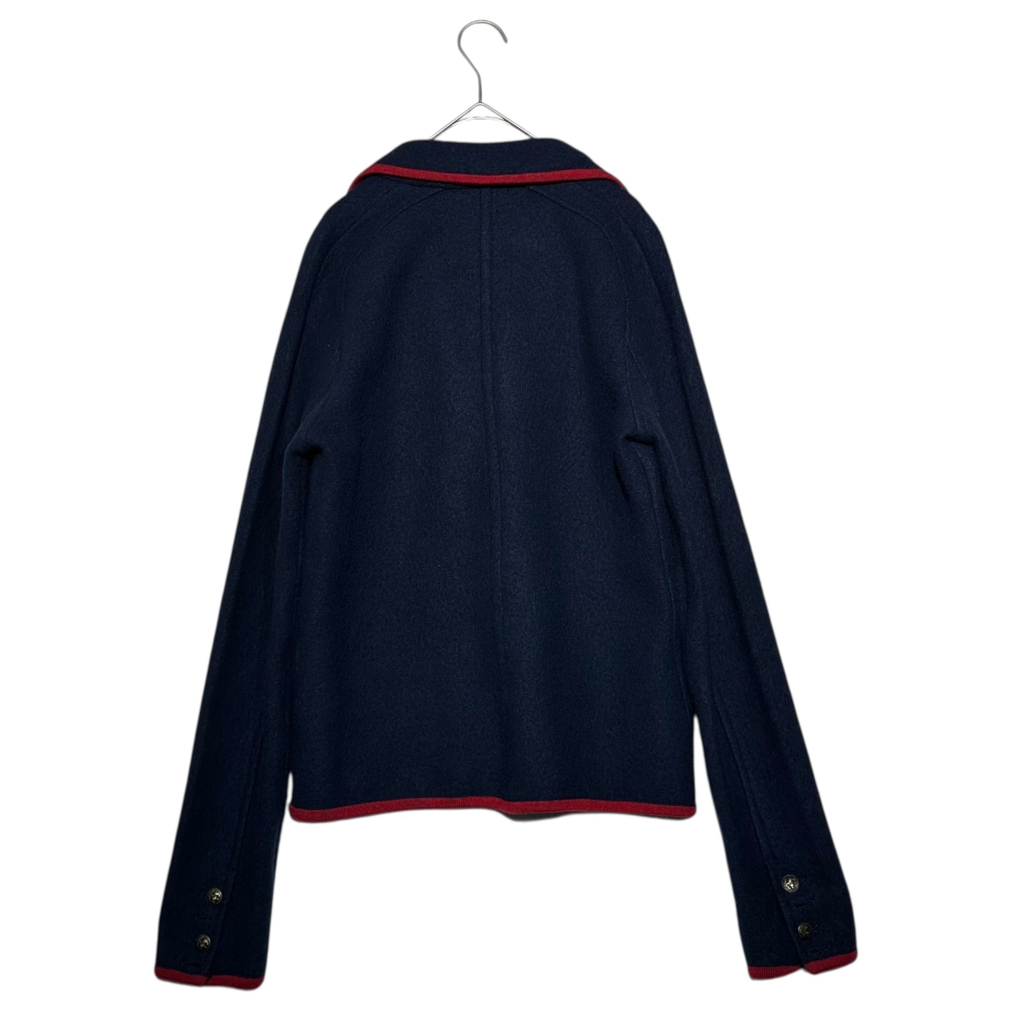BROOKS BROTHERS(ブルックスブラザーズ) Piping Wool Felt Jacket パイピング ウール フェルト ジャケット S ネイビー×レッド