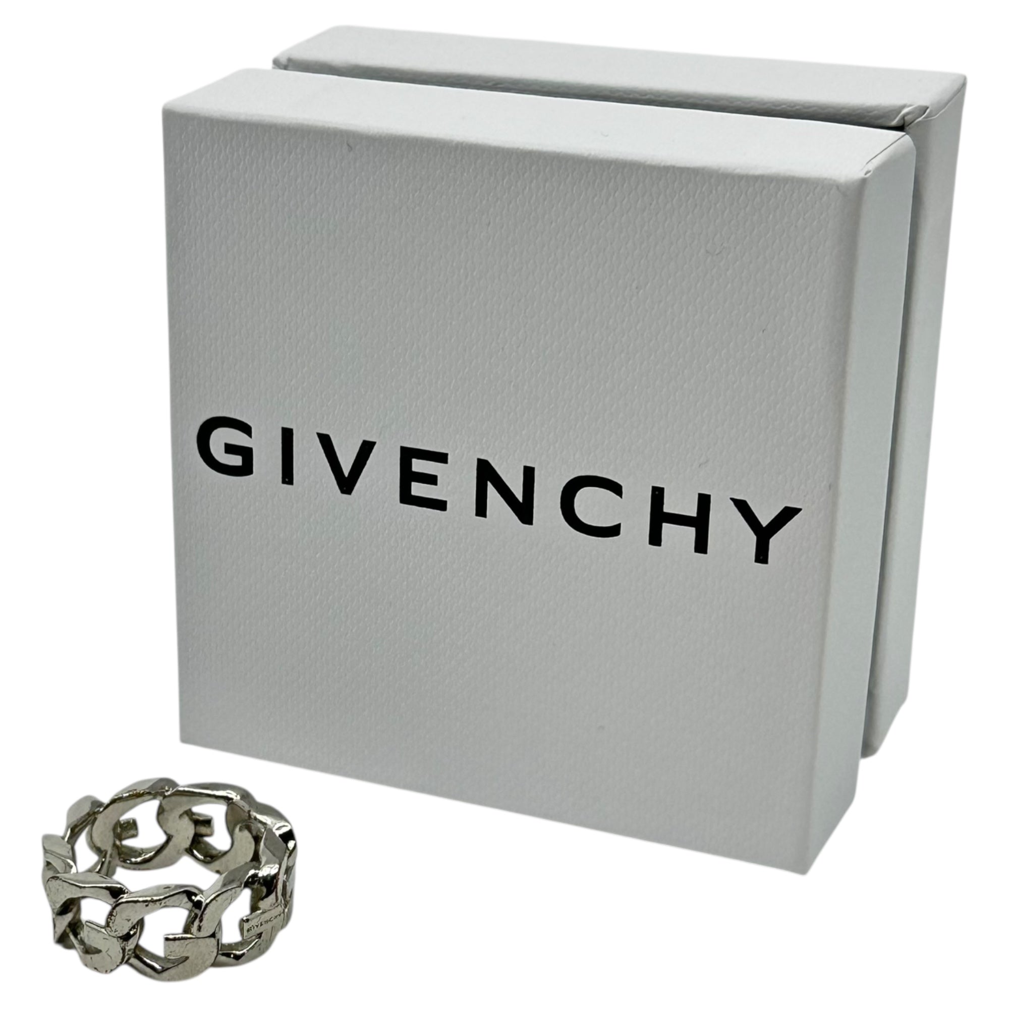 GIVENCHY(ジバンシィ) G CHAIN RING G チェーン リング BF30CDF003 18.5号 シルバー 指輪 箱付