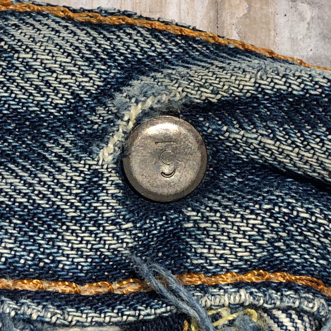 Levi's(リーバイス) 501 66前期クラッシュリペア加工デニムパンツ 表記なし(W29~30程度) ブルー