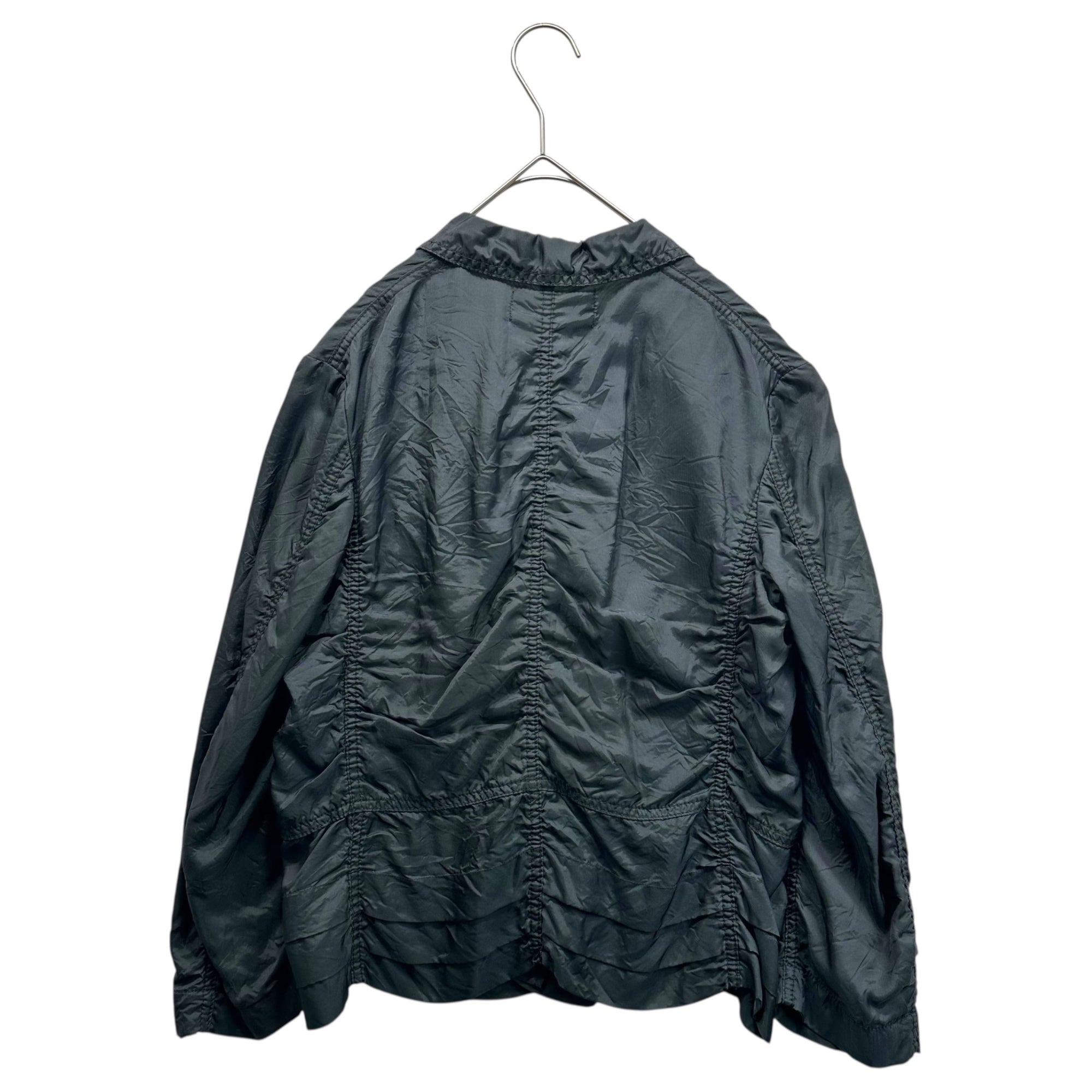 tricot COMME des GARCONS(トリココムデギャルソン) 07SS Product Washing Processing Large Button Cupra Jacket 製品洗い加工 デカボタン キュプラ ジャケット TS-J021 M ブラック AD2006