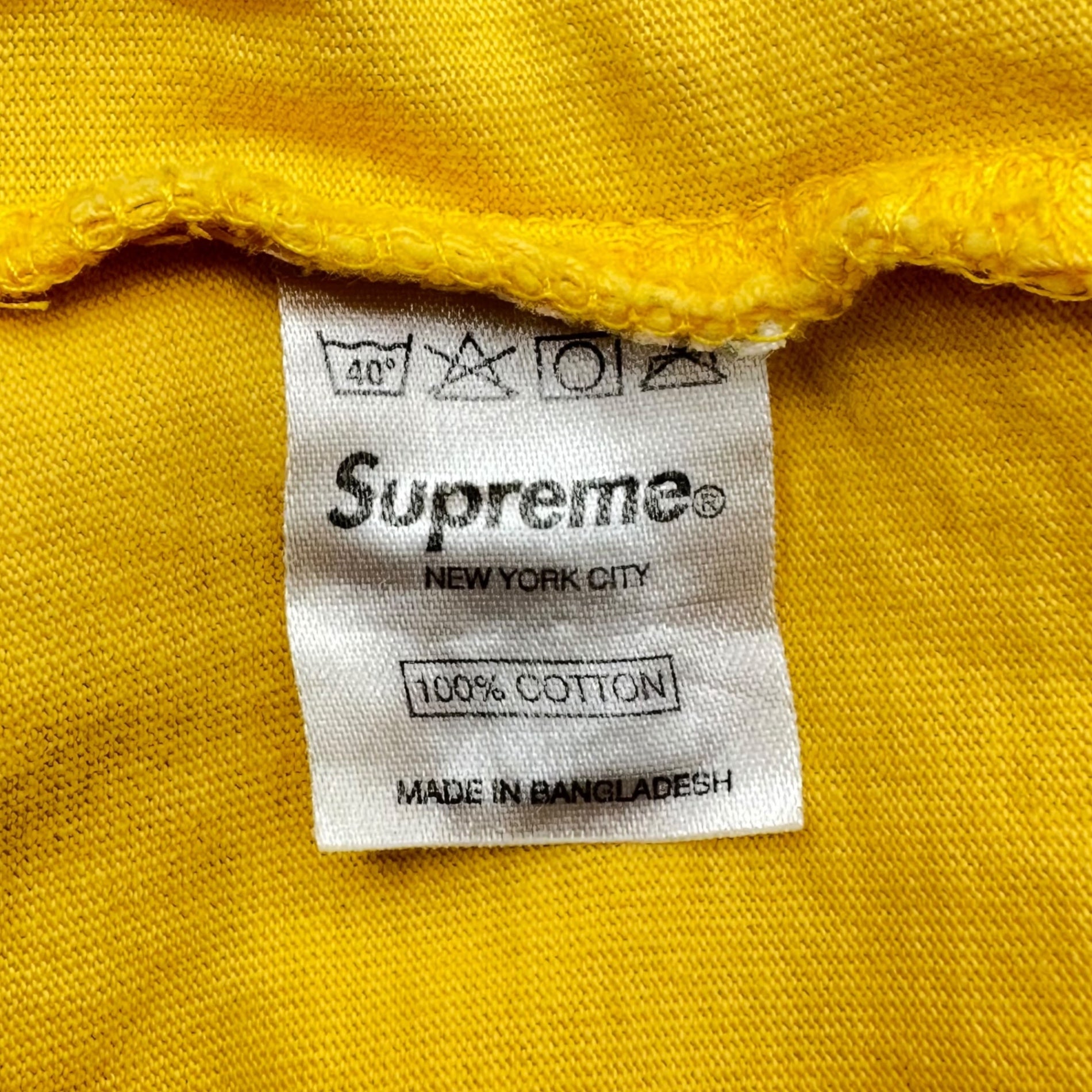 SUPREME(シュプリーム) 94 Football T-shirt フットボール Tシャツ L イエロー×ブルー