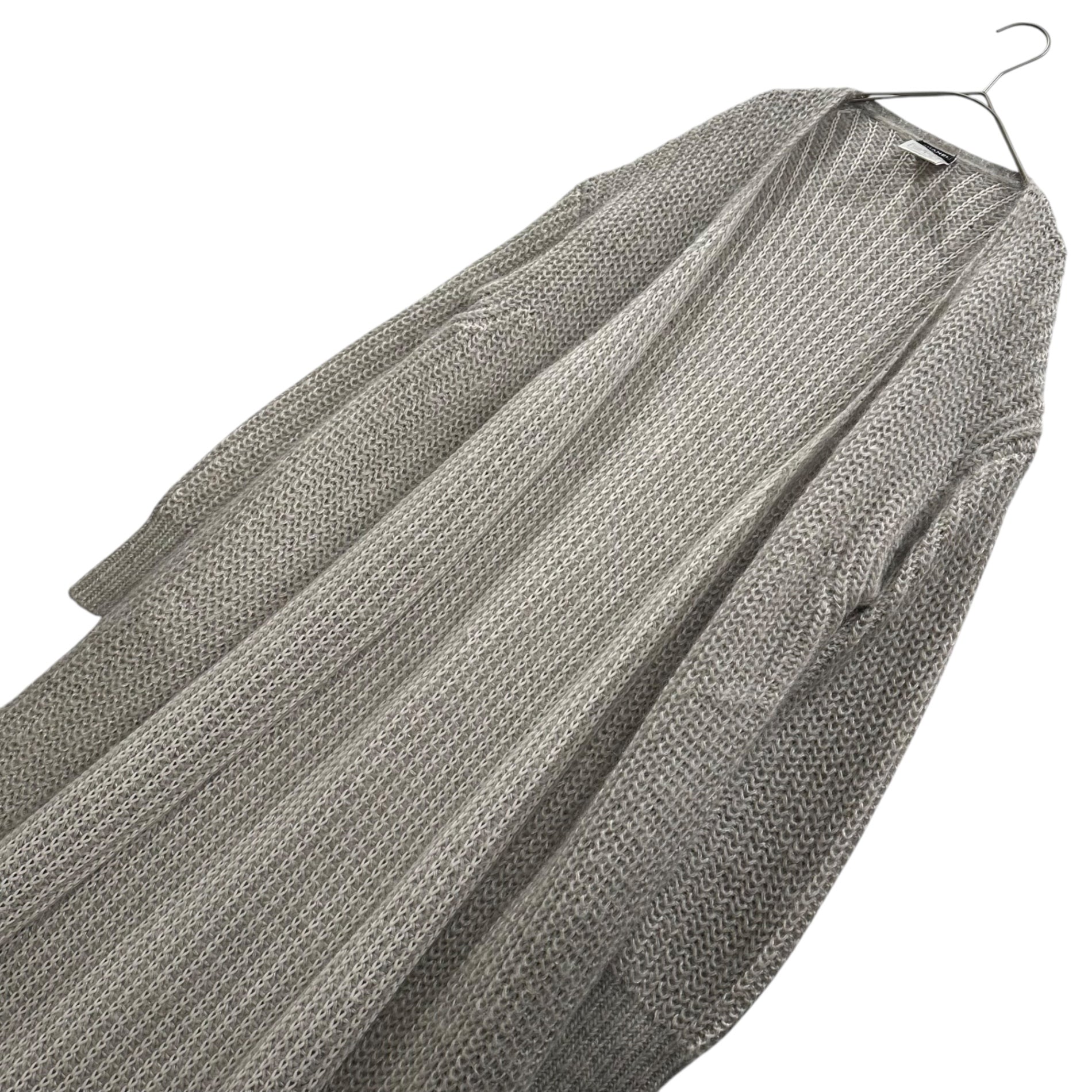 CHANEL(シャネル) 2004AW Silk Rayon Super Long Cardigan シルク レーヨン スーパー ロング カーディガン P23893W03364 38 ライトグレー 04A ニット