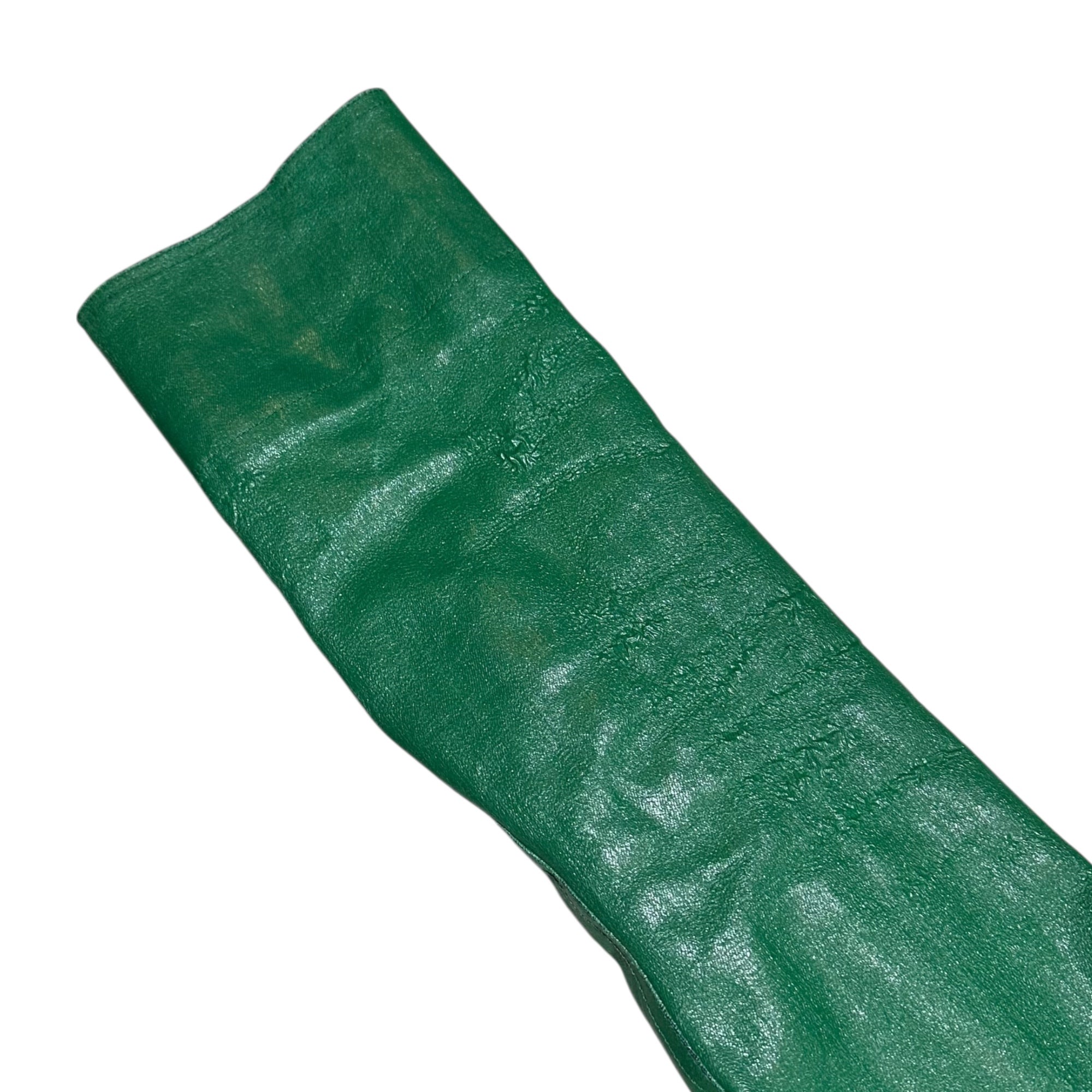 【SALE対象外】Rick Owens DRKSHDW(リックオウエンスダークシャドウ) 18SS Green Polyurethane Coated Zip-Up Black Denim Jacket グリーン ポリウレタン コーティング ジップアップ ブラックデニム ジャケット DU18S3770-SLQ S グリーン