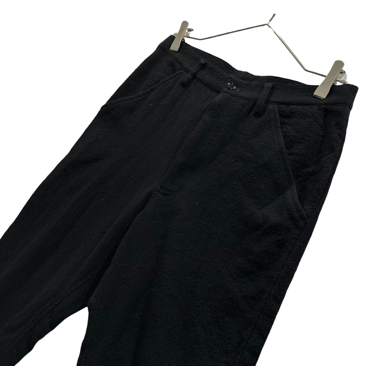 BLACK COMME des GARCONS(ブラックコムデギャルソン) 2012AW Tapered Cropped Wool Slacks テーパード クロップド ウール スラックス 1J-P024 XS ブラック AD2012
