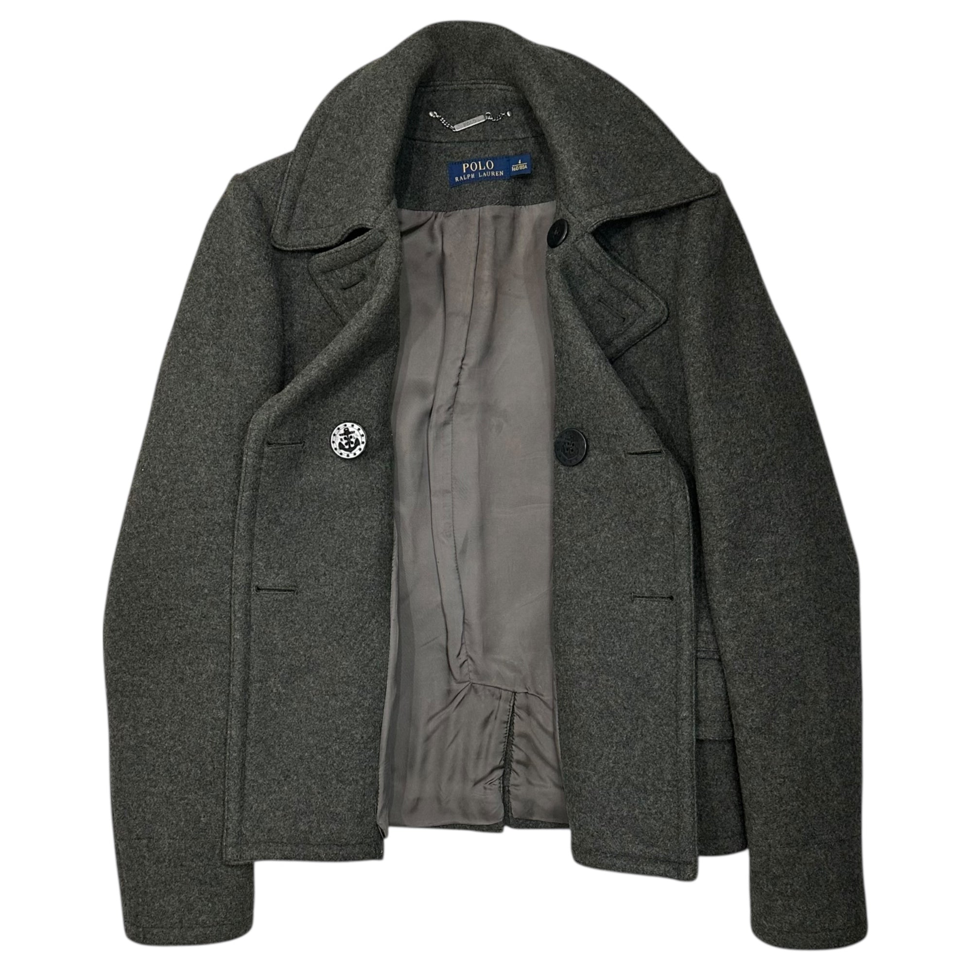 POLO RALPH LAUREN(ポロラルフローレン) Wool Melton Short P Coat ウール メルトン ショート P コート 211568332001 4 160/88A(SM程度) グレー