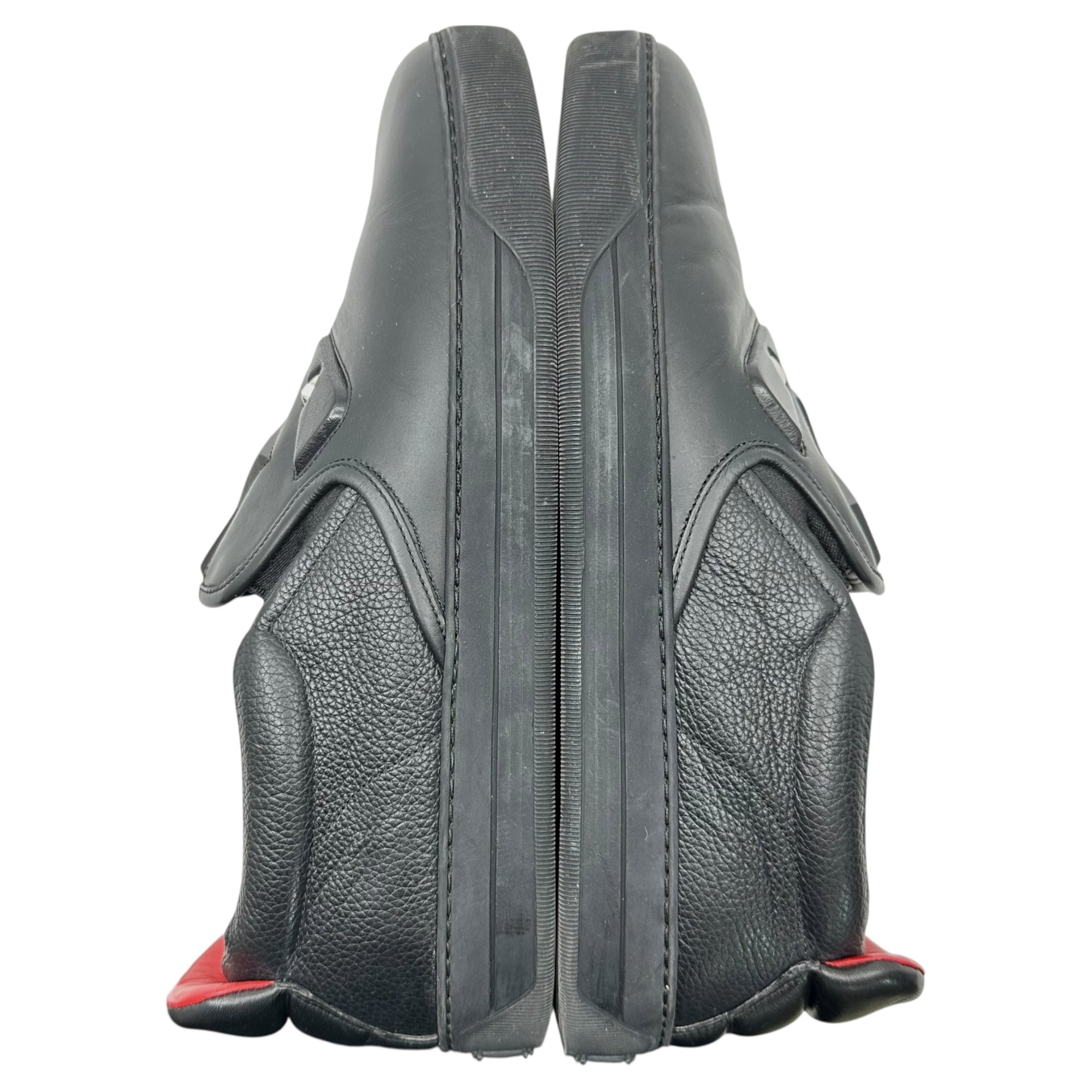 FENDI(フェンディ) Leather Monster 3D Eyes Slip On レザー モンスター スリッポン 1030 7E(26cm程度) ブラック×レッド