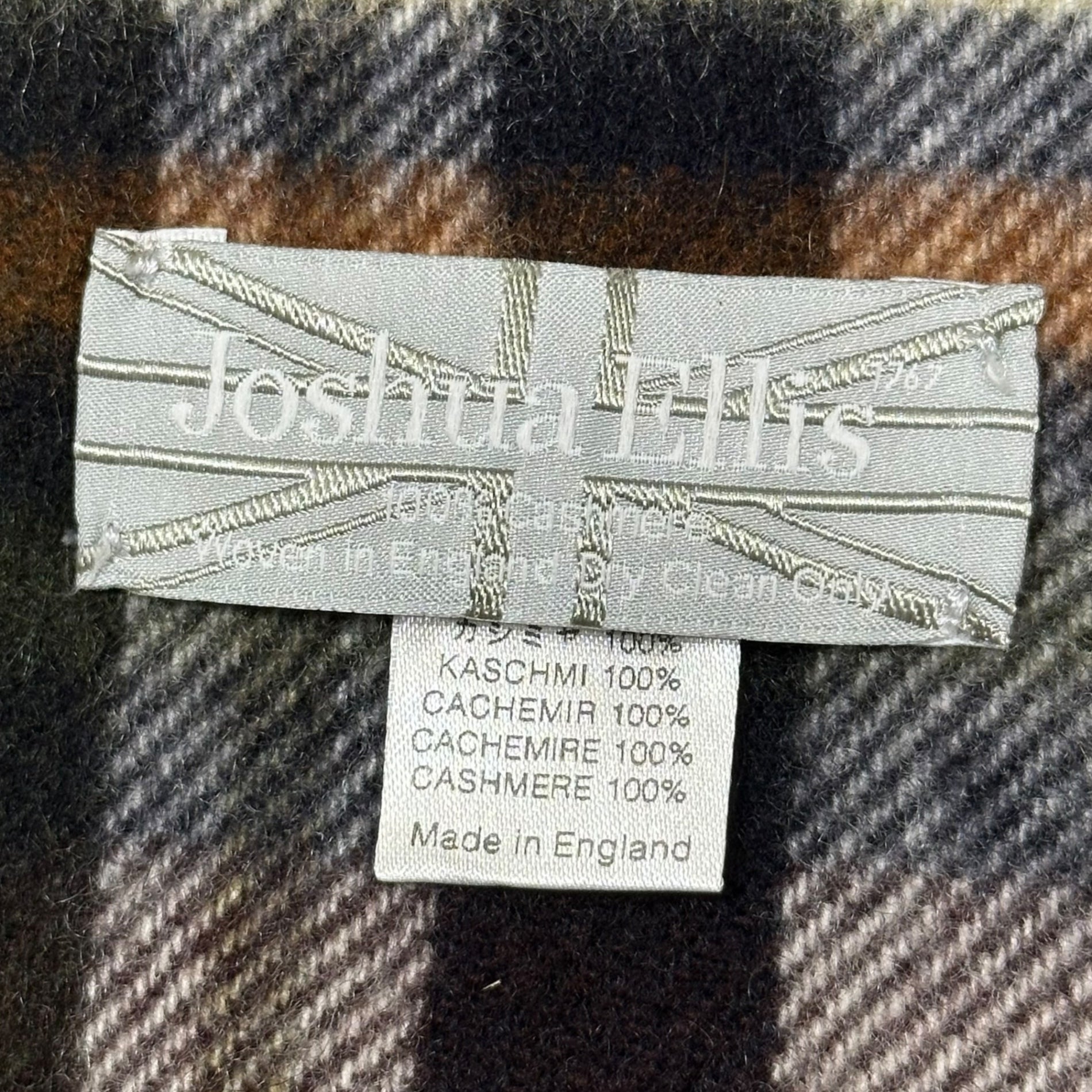 Joshua Ellis(ジョシュアエリス) Cashmere Tartan Check Scarf カシミア 100% タータン チェック マフラー マルチ