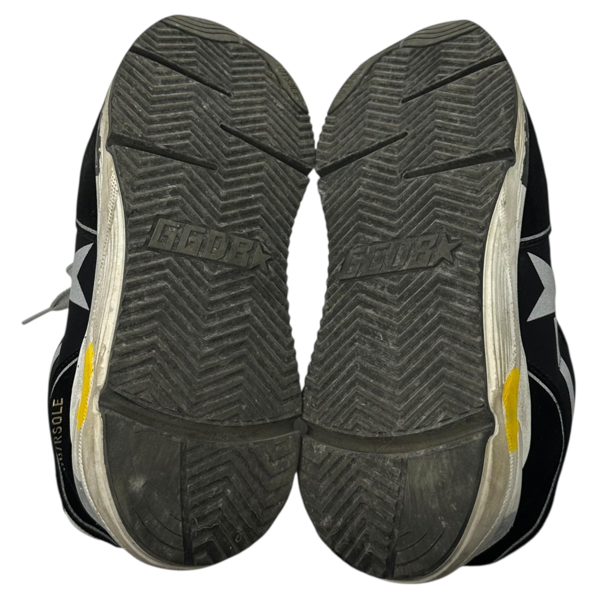 GOLDEN GOOSE(ゴールデングース) Running Sole レザー&メッシュ ユーズド加工 ローカット スニーカー 37(24.5cm) ブラック