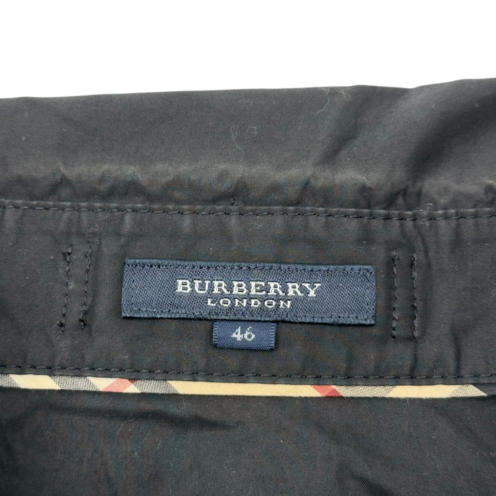 BURBERRY LONDON(バーバリーロンドン) Military Tailored Shirt with 3/4 Length Sleeves 七分袖 ミリタリー テイスト シャツ FEG43-538-10 46(S) ブラック