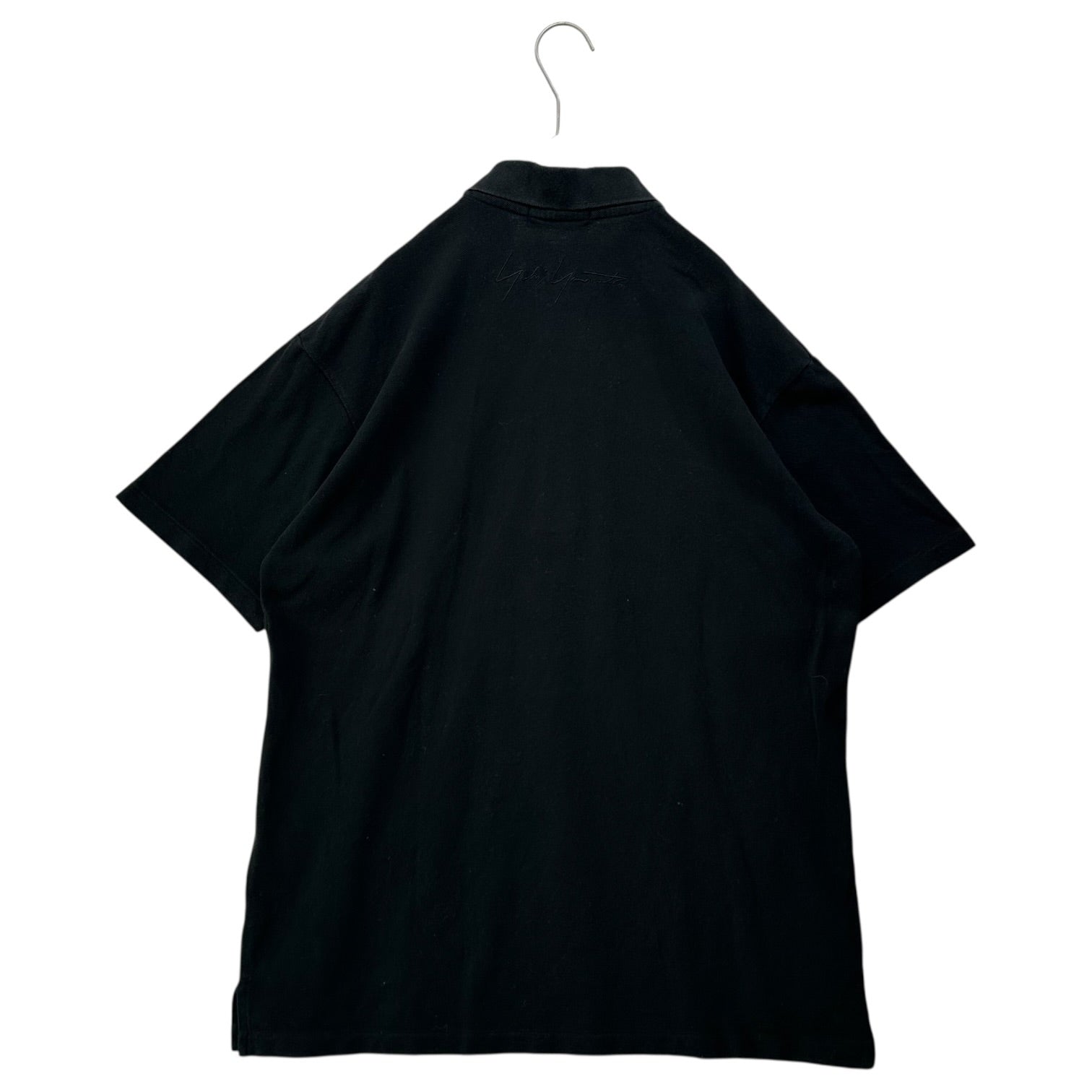 YOHJI YAMAMOTO POUR HOMME(ヨウジヤマモトプールオム) 19SS Back Logo Polo Shirt バック ロゴ 鹿の子 ポロシャツ HH-T70-550 4(L程度) ブラック 半袖