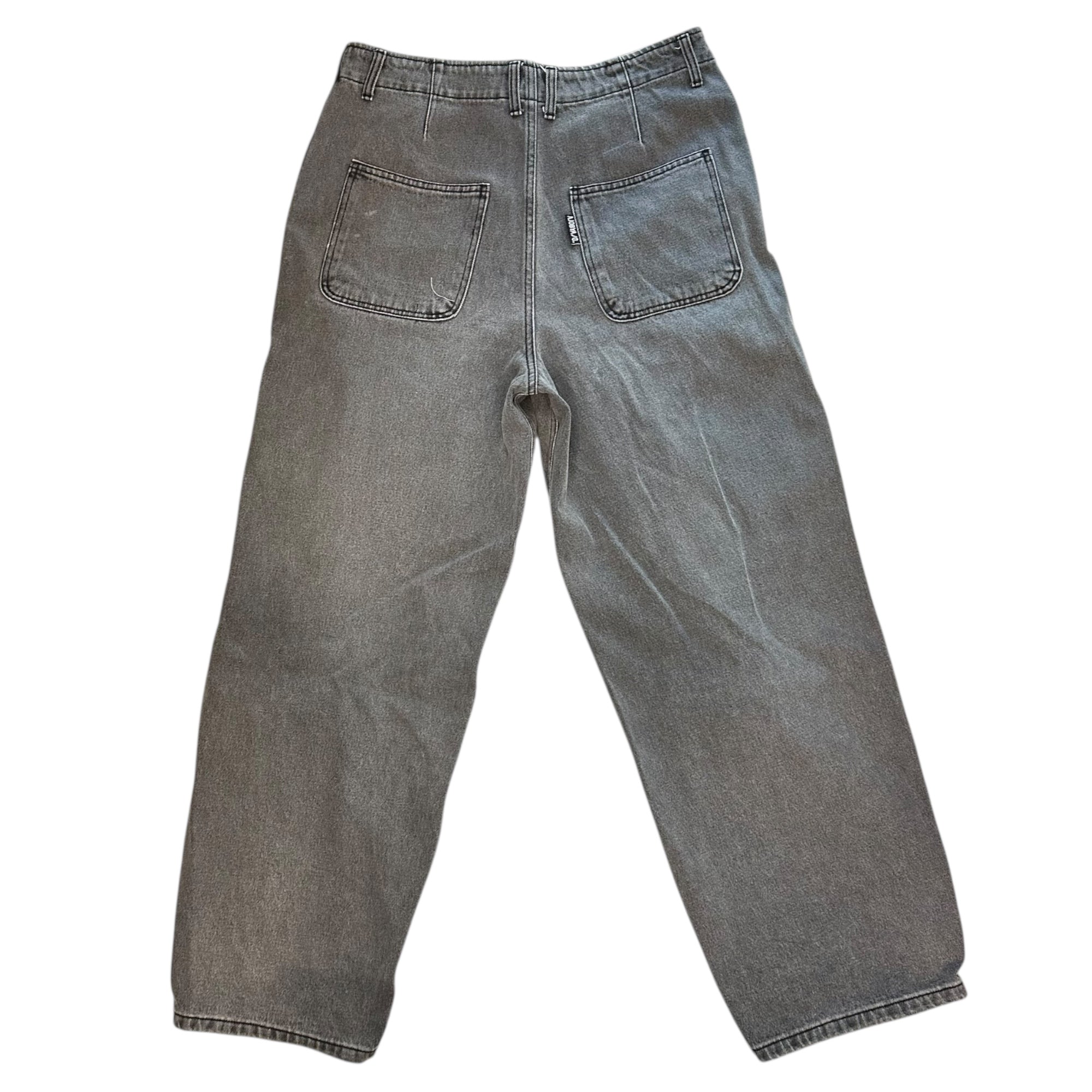 Ajobyajo(アジョバイアジョ) Baggy Silhouette Black Denim Pants バギー シルエット ブラック デニム パンツ XL ブラック(フェード)