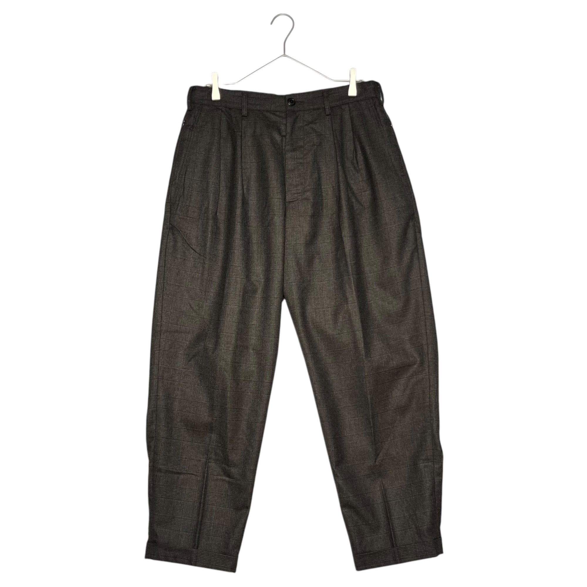 SSZ(エスエスジー) 21AW RAPWOOL PANTS ラップ ウール パンツ 11-23-1740-803 S ブラウン チェック スラックス BEAMS