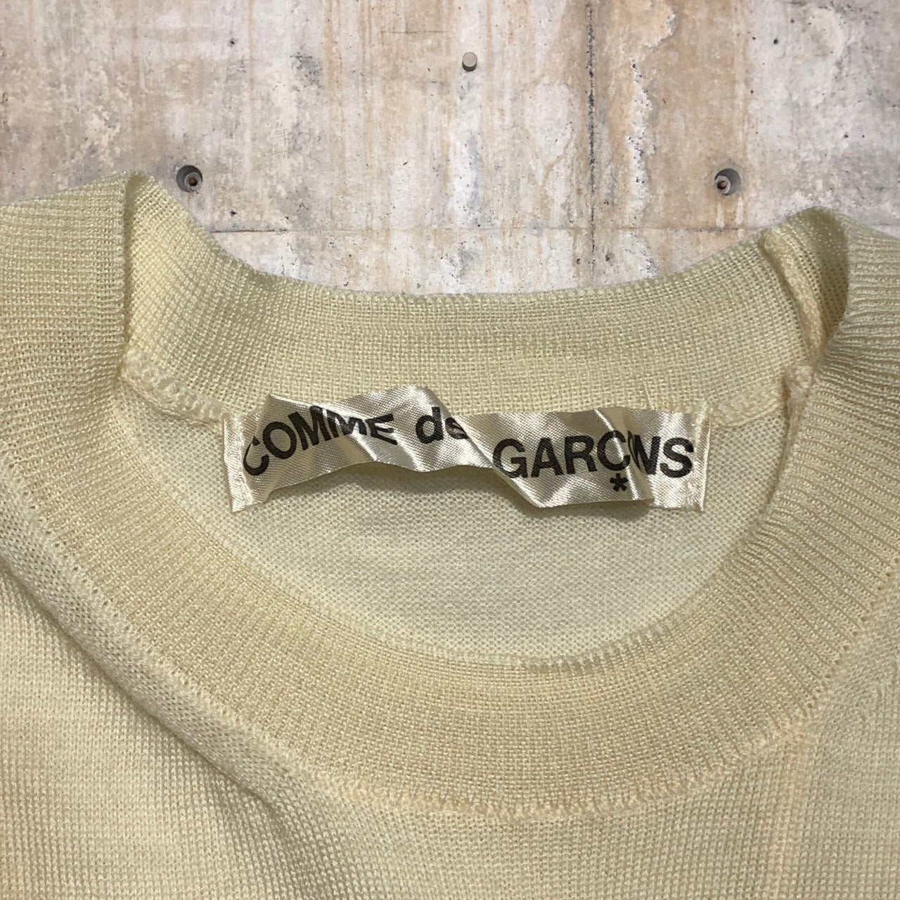 COMME des GARCONS(コムデギャルソン) 04SSノースリーブフラワーモチーフニット GM-N003 表記なし(FREE) アイボリー AD2004