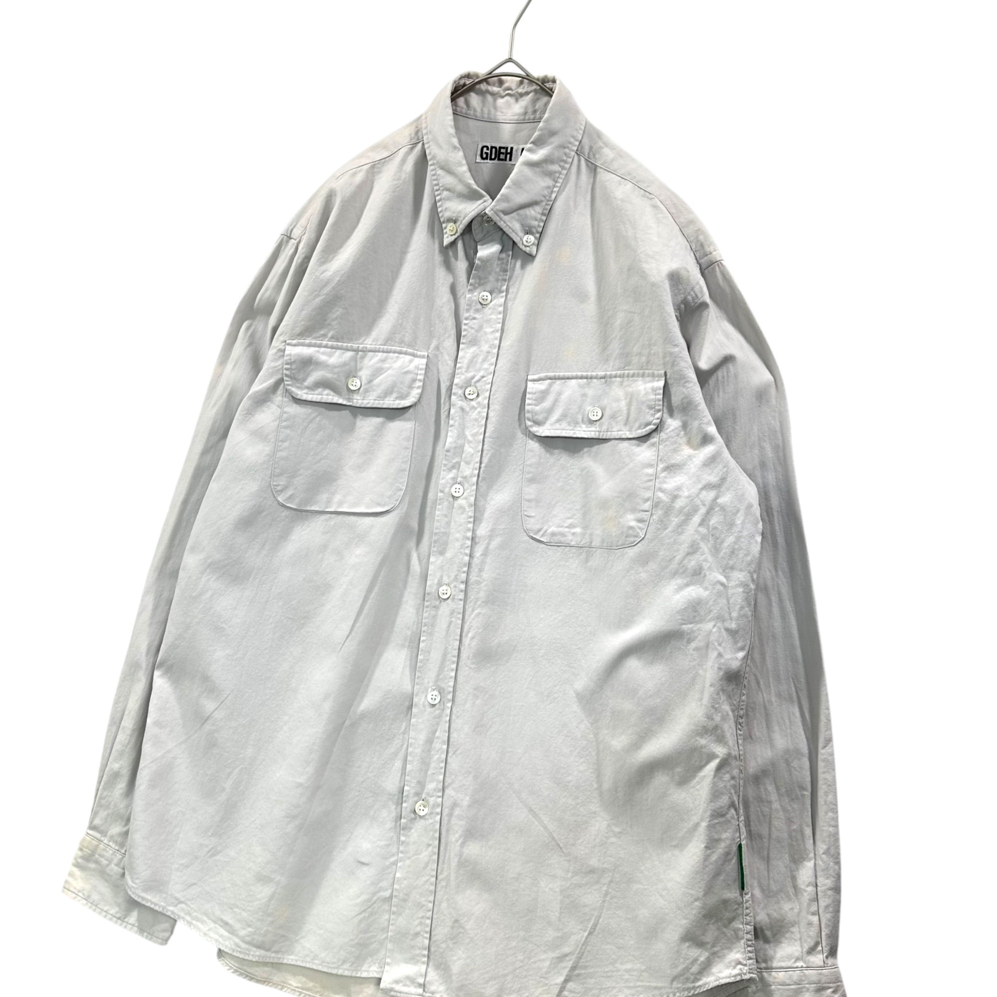 GOODENOUGH(グッドイナフ) 00's Flap Pocket Cotton Button-Down Shirt フラップポケット コットン ボタンダウン シャツ M グレー