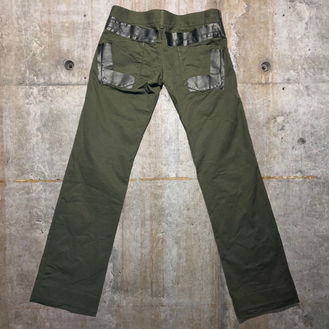 Dolce & Gabbana(ドルチェ&ガッバーナ) 90'sラインテープ加工パンツ 46 カーキ