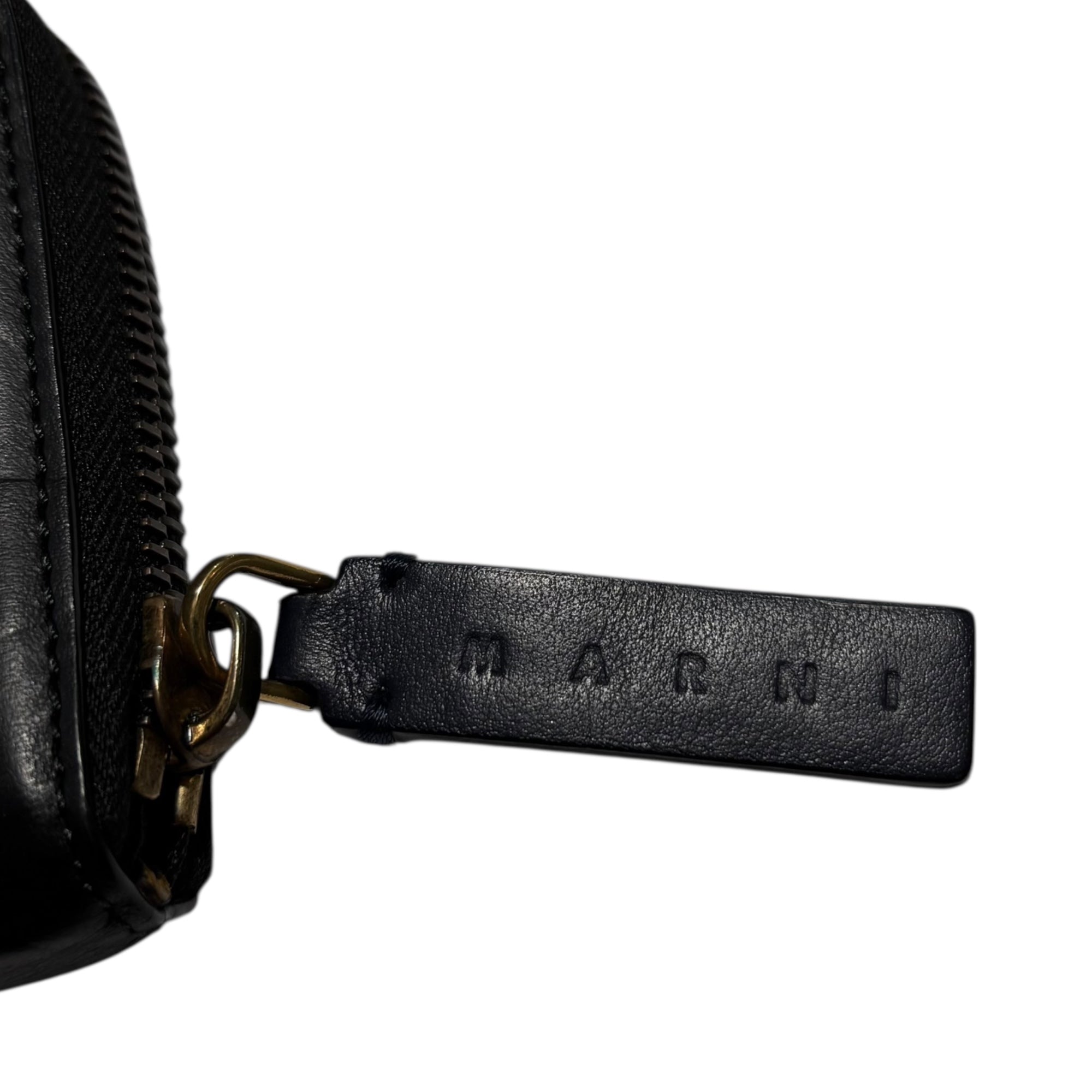 MARNI(マルニ) Round Zipper Leather Wallet ラウンドファスナー レザー ウォレット 財布 PFMIS04YN0LV595 ブラック