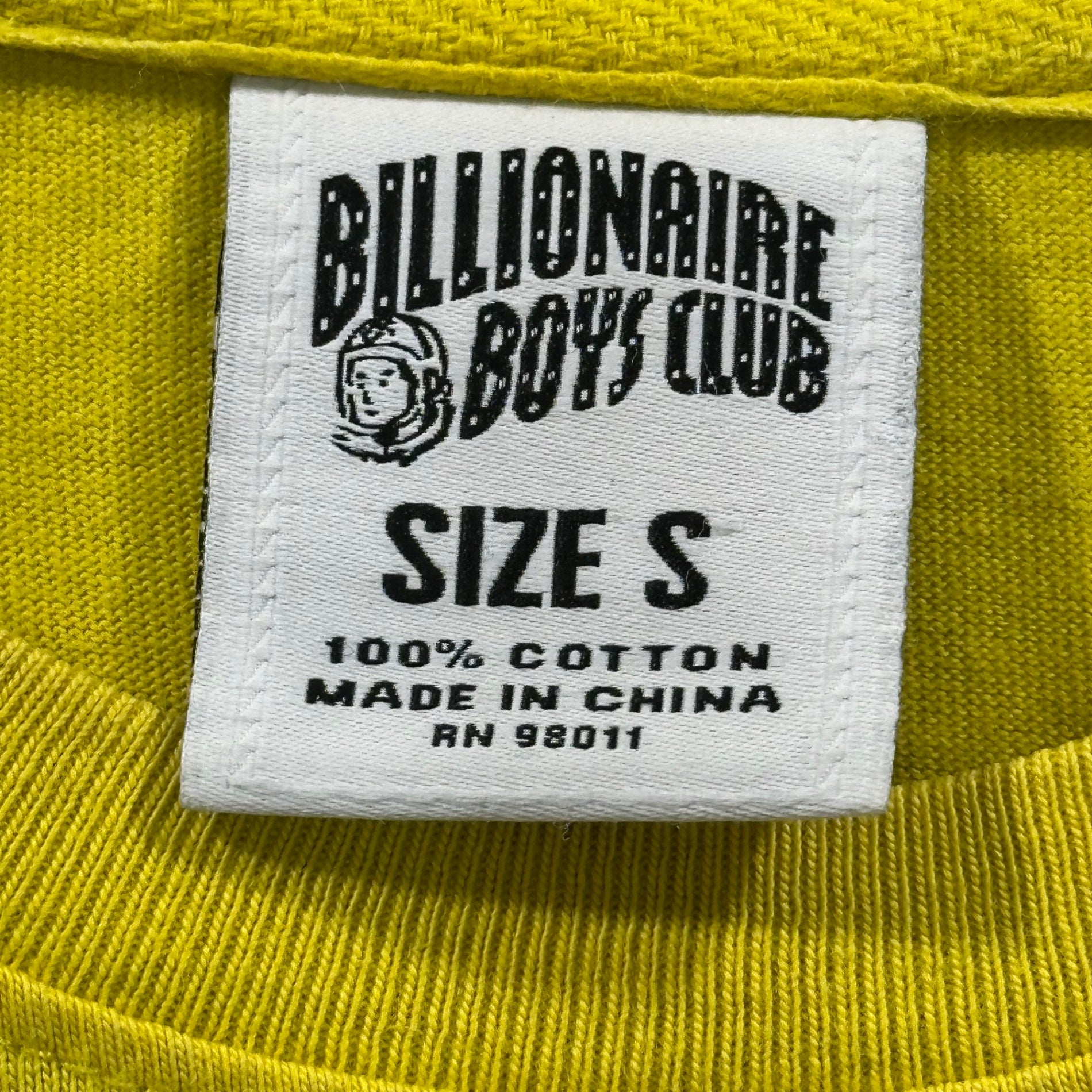 B.B.C(ビリオネアボーイズクラブ) Billionaire Boys National Team T-Shirt ビリオネアボーイズ ナショナルチーム Tシャツ S イエロー