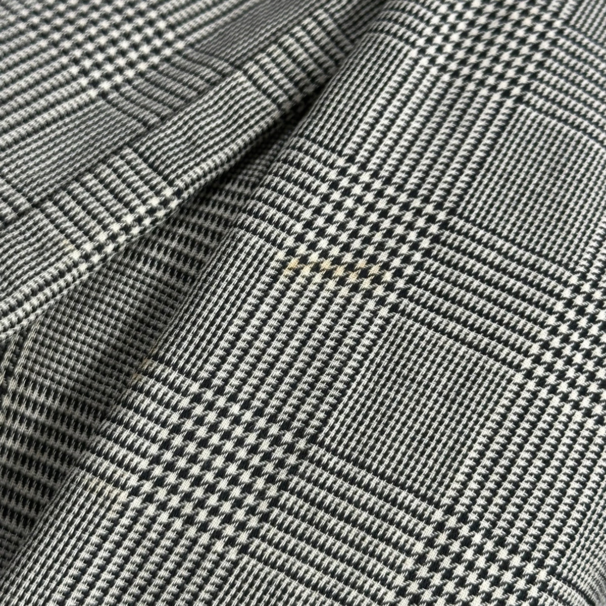 robe de chambre COMME des GARCONS(ローブドシャンブルコムデギャルソン) 1999SS Wool and Nylon Glen Check Half Coat ウール ナイロン グレンチェック ハーフ コート RJ-100040 FREE ブラック×アイボリー AD1998 90s アーカイブ