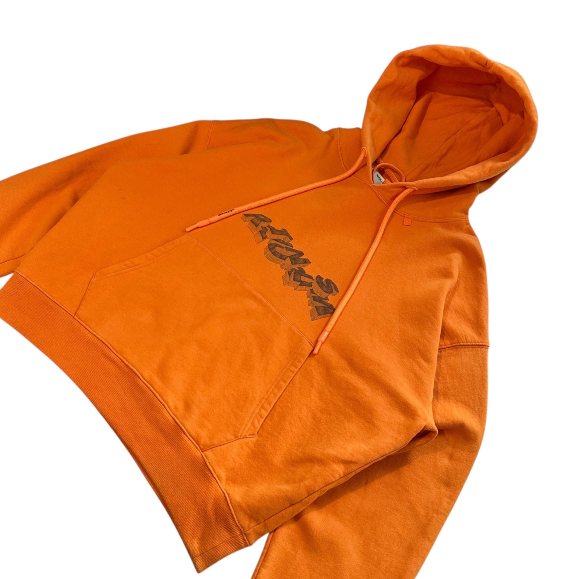 Off-White(オフホワイト) 3D PRINT HOODIE ロゴ プリント パーカー OMBB037R20E30010 L オレンジ