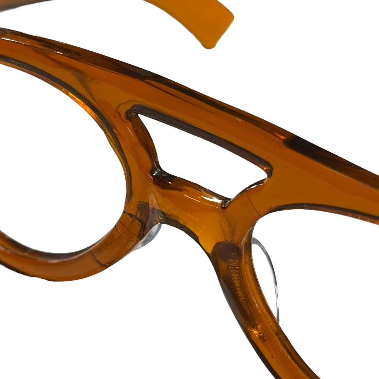 Euro vintage(ヨーロッパヴィンテージ) 40's French vintage flameフランス ヴィンテージ メガネフレーム 40年代 オレンジ 眼鏡 サングラス