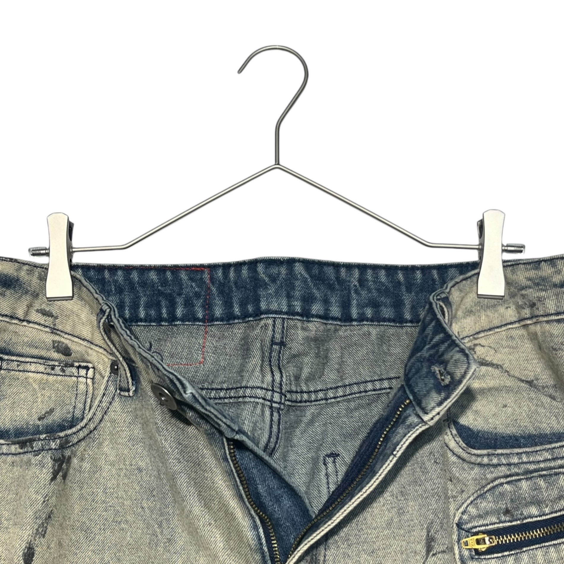 ATELIER LATUI(アトリエラトゥイ) ASSylum*69 JEANS LIMITED EDITION デストロイ加工 カーゴ バギー デニム パンツ L インディゴ ベトナム発気鋭ブランド ワイド ダメージ