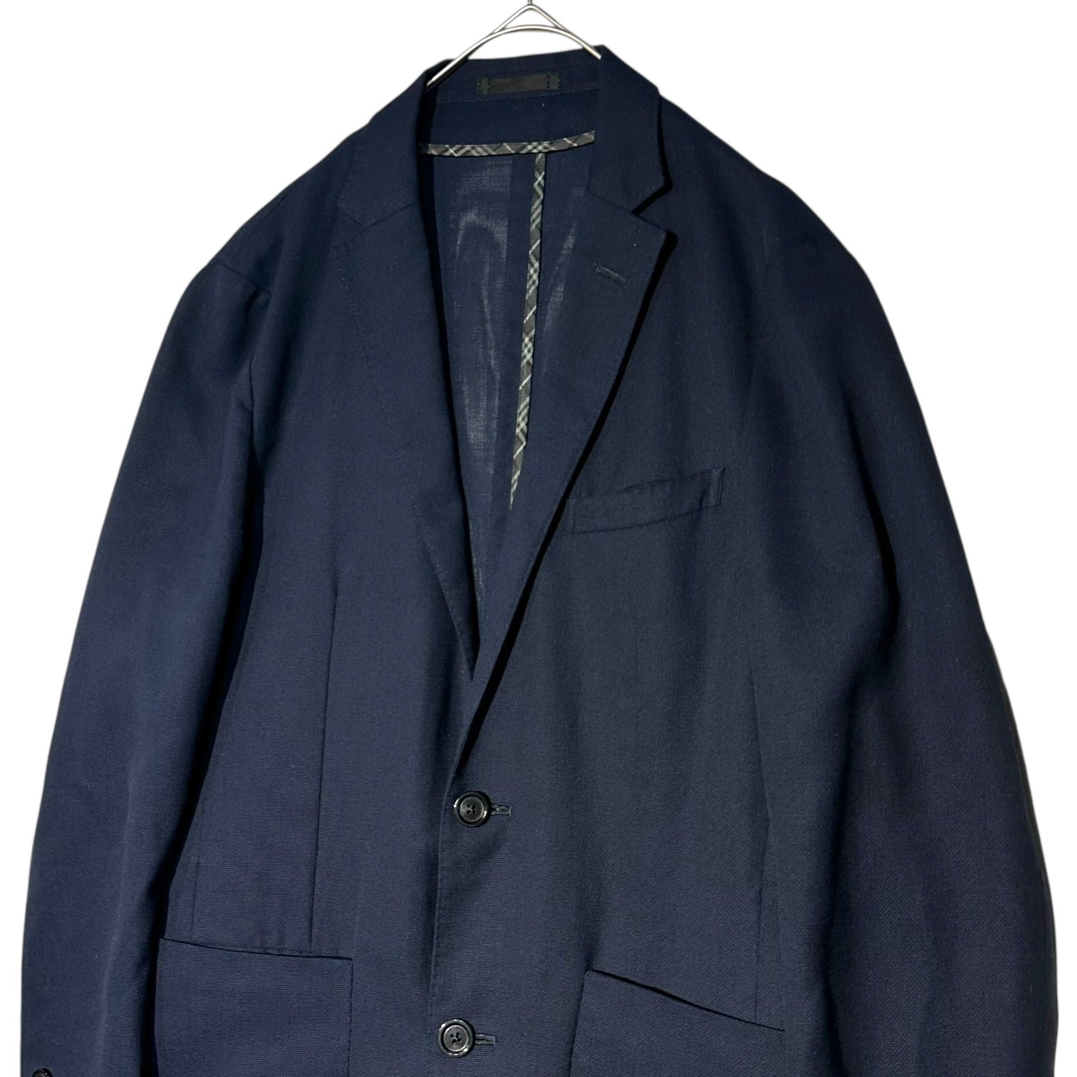 BURBERRY BLACK LABEL(バーバリーブラックレーベル) 2B Tailored Jacket 2B テーラード ジャケット D1E00-999 M ネイビー 夏用