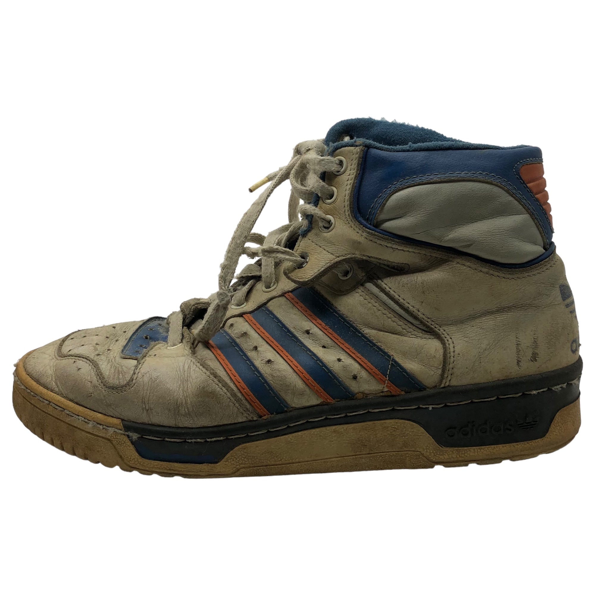 adidas(アディダス) 80's EWING 80年代 ユーイング フランス製 ヴィンテージ ハイカット スニーカー SIZE 44(28cm程度) ホワイト×ブルー