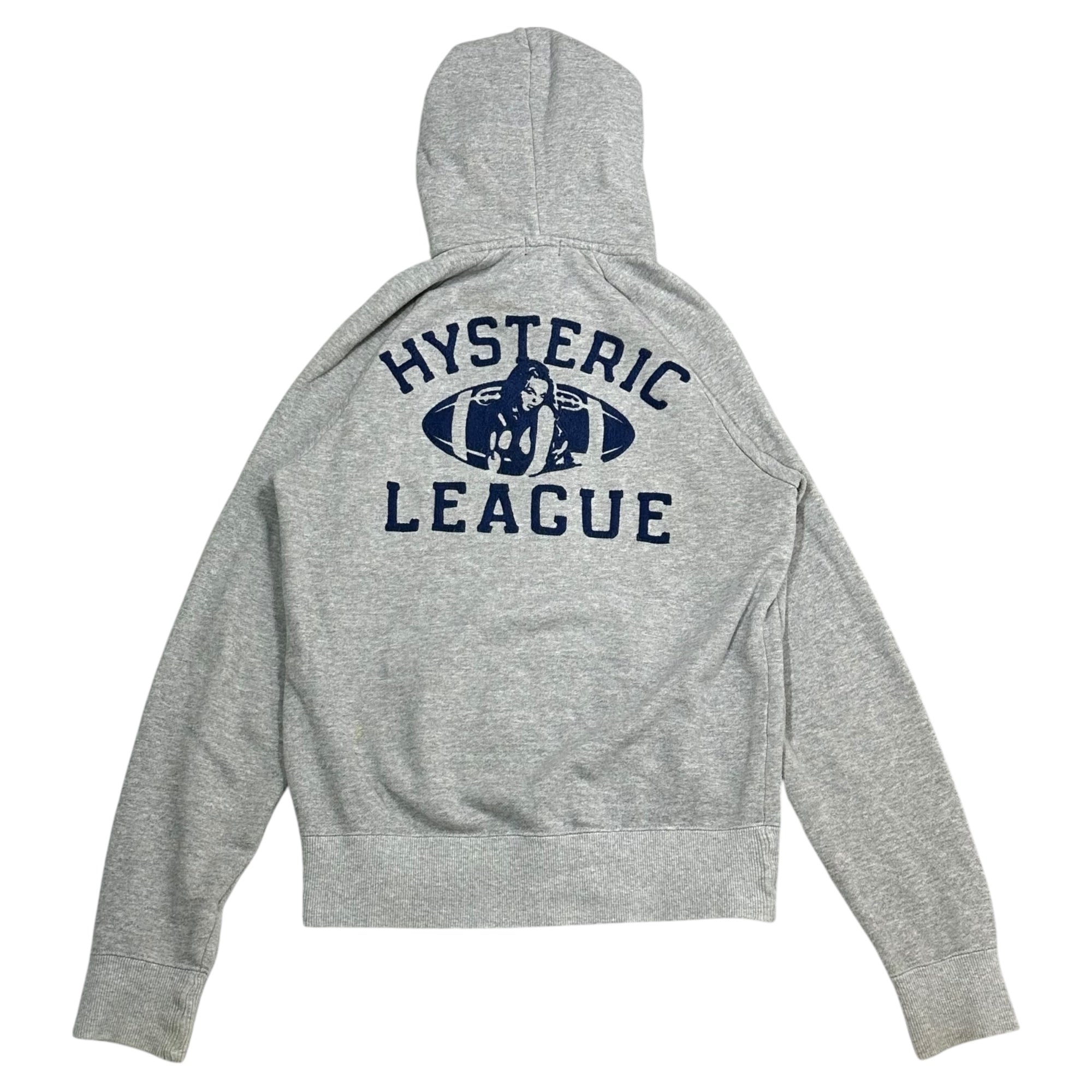 HYSTERIC GLAMOUR(ヒステリックグラマー) 17SS Hiss Girl Embroidered Zip Hoodie ヒス ガール 刺繍 ジップ パーカー 02171CF05 S グレー