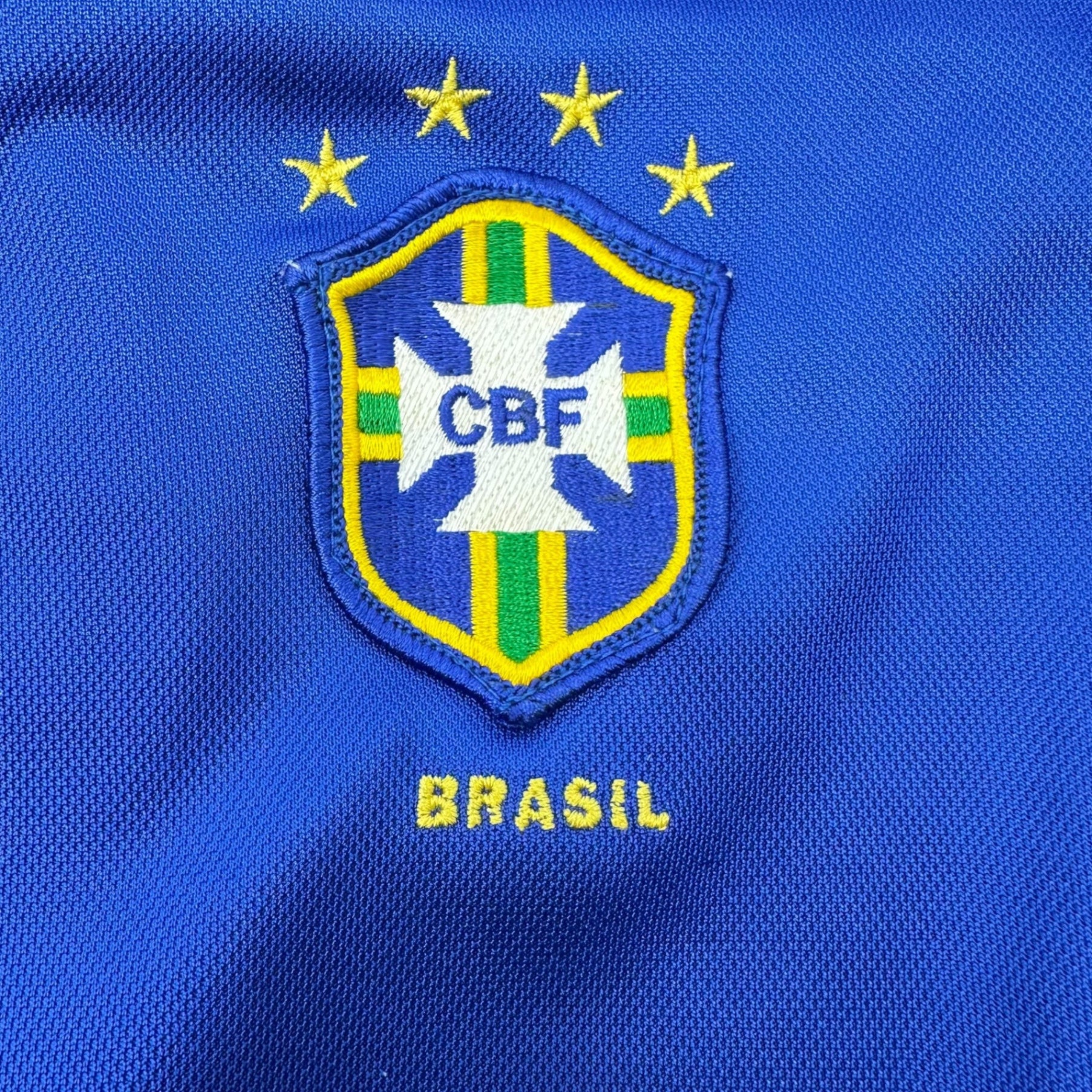 NIKE(ナイキ) 1998 world cup ”BRASIL” away uniform ワールドカップ ブラジル代表 アウェイ ユニフォーム U98-PRX L ブルー ゲームシャツ Tシャツ 90年代 90's