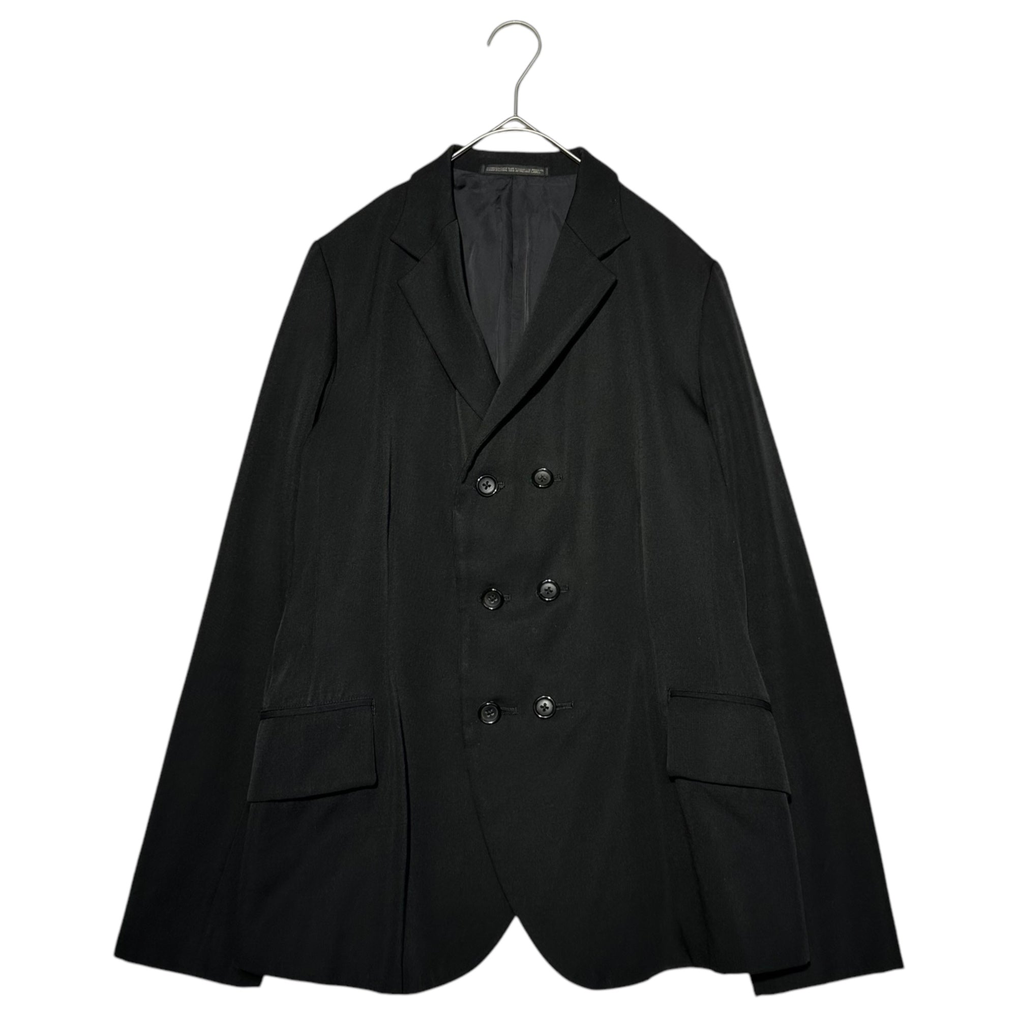 Y's(ワイズ) double-breasted tailored jacket ダブルブレスト テーラード ジャケット YJ-J28-544 4(XL程度、メンズM程度) ブラック