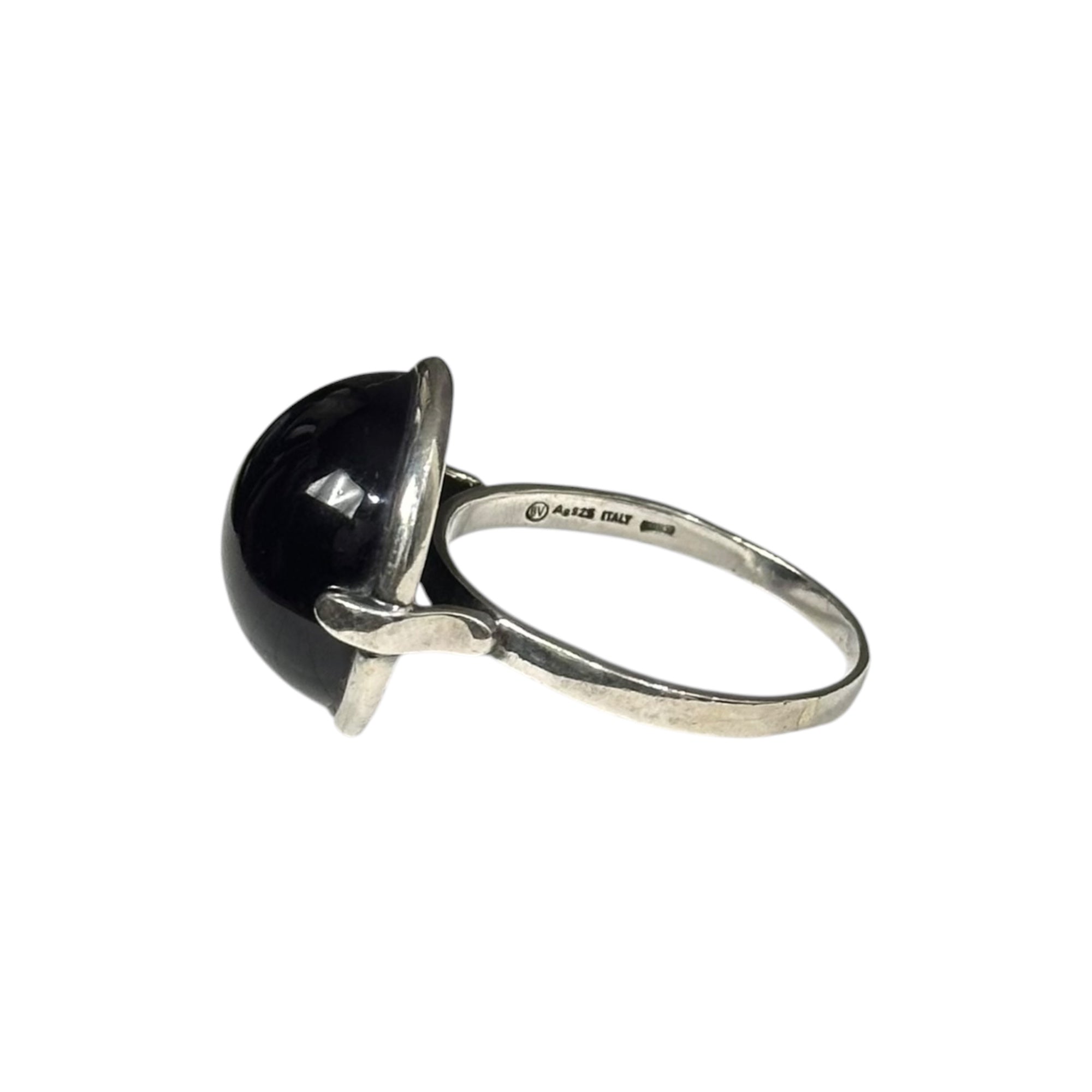 BOTTEGA VENETA(ボッテガヴェネタ) Blue Stone Cabochon Ring ブルー ストーン カボション リング 27号 シルバー×ブルー 青石 silver 925 BV刻印