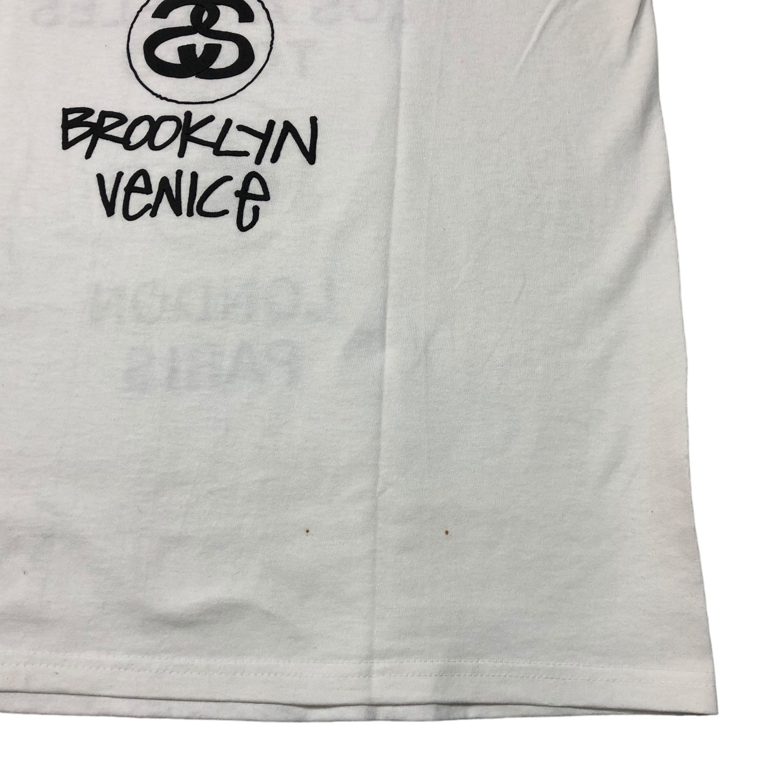 STUSSY(ステューシー) 00's STUXXV WORLD TOUR TEE ワールド ツアー Tシャツ 半袖 ロゴ M ホワイト デッドストック