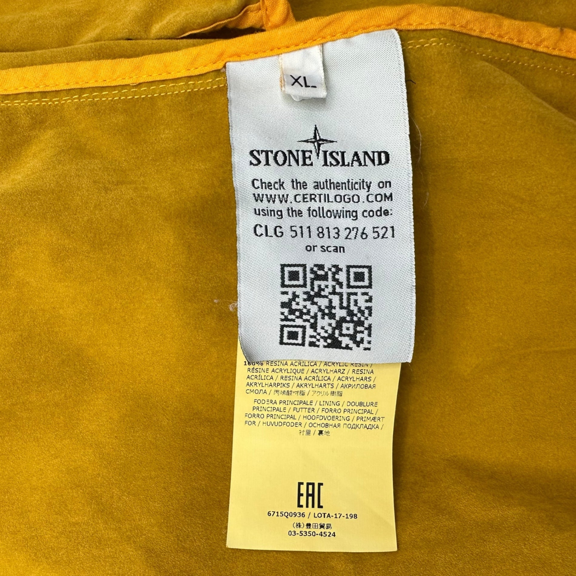 STONE ISLAND(ストーンアイランド) 2017 Orange Nylon Metal Flock Hooded Jacket オレンジ ナイロン メタル フロック フーデッド ジャケット 6715Q0936 XL オレンジ