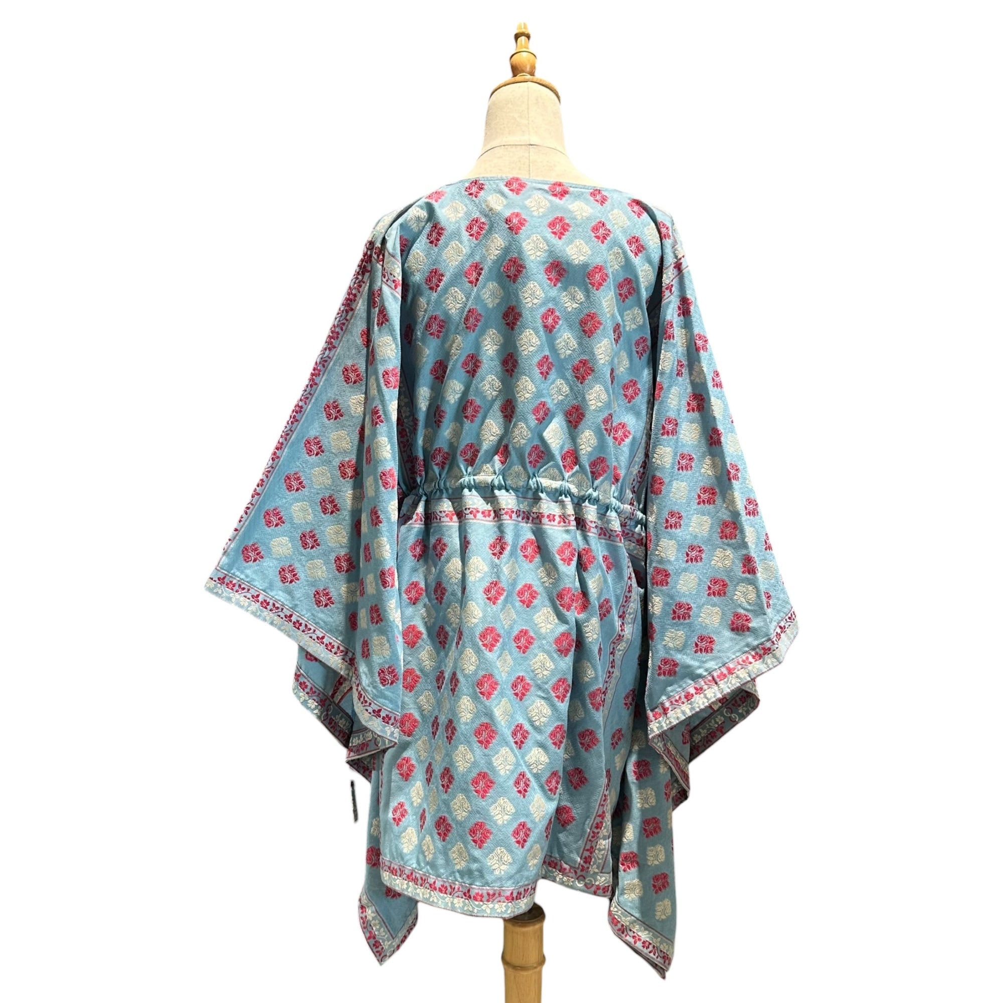 GUCCI(グッチ) 20SS All-over print embroidered caftan dress 総柄 刺繍 カフタンドレス 627309 ZAD90 4778 40(L程度) ライトブルー×レッド×ホワイト