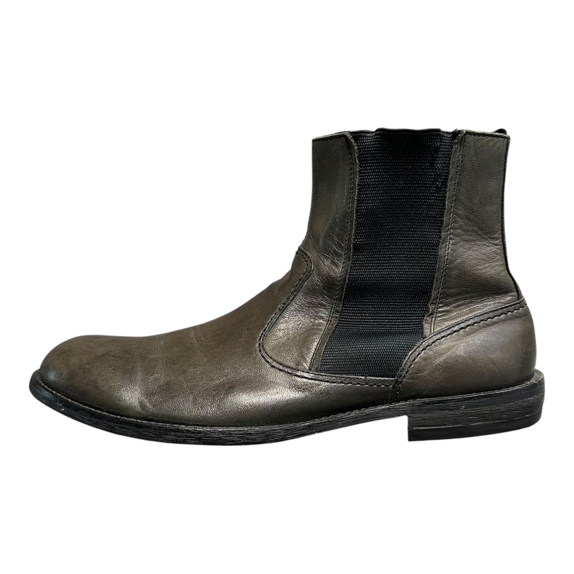 YOHJI YAMAMOTO POUR HOMME(ヨウジヤマモトプールオム) Vintage-Style Side-Gore Boots ヴィンテージ加工 サイドゴア ブーツ HP-E02-751 27cm フェードブラック
