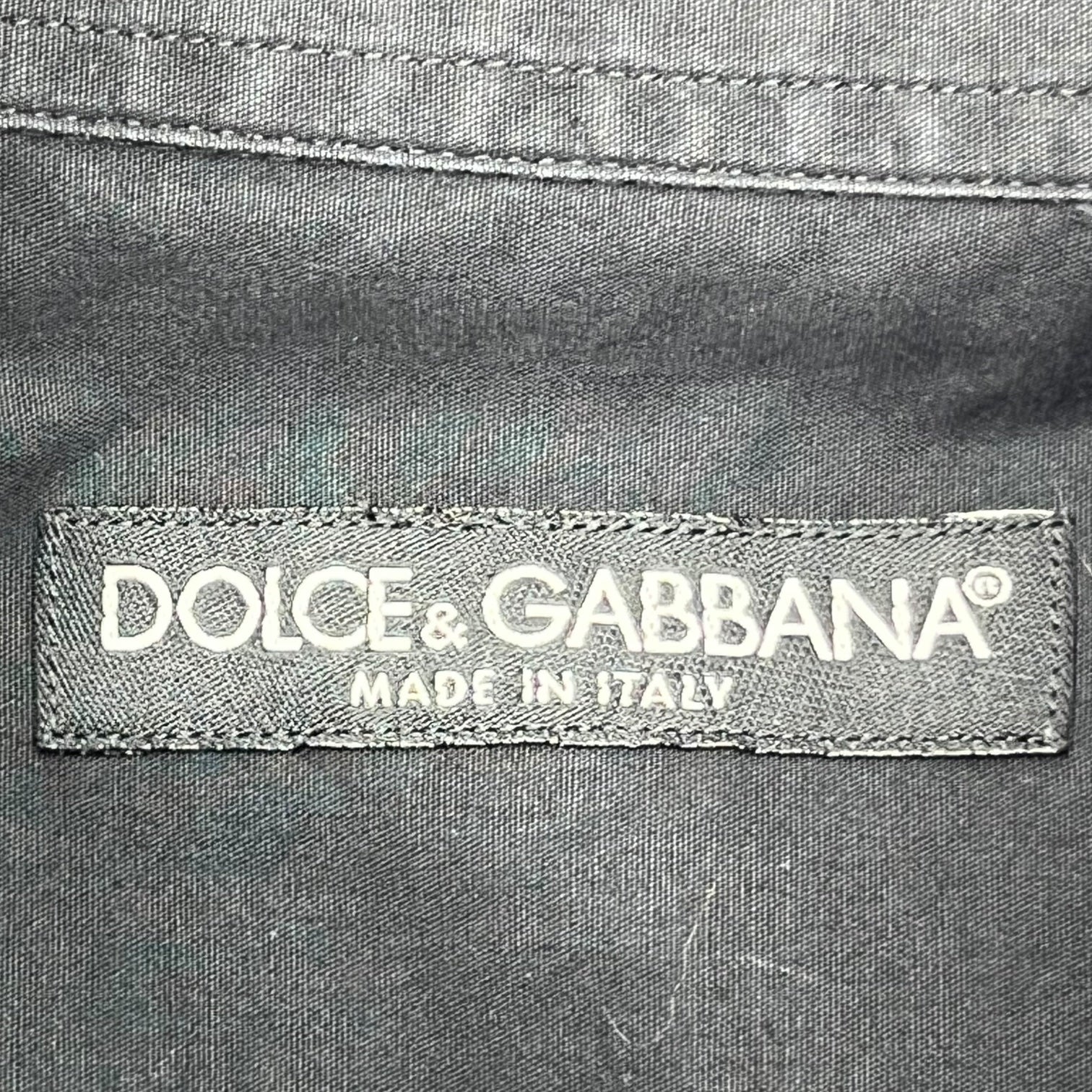 DOLCE&GABBANA(ドルチェ&ガッバーナドルガバ) 長袖 シャツ 15 1/2 40(L程度) ベージュ 00's Big color L/S shirt ビックカラー 長袖 シャツ 15 1/2 40(L程度) ブラック