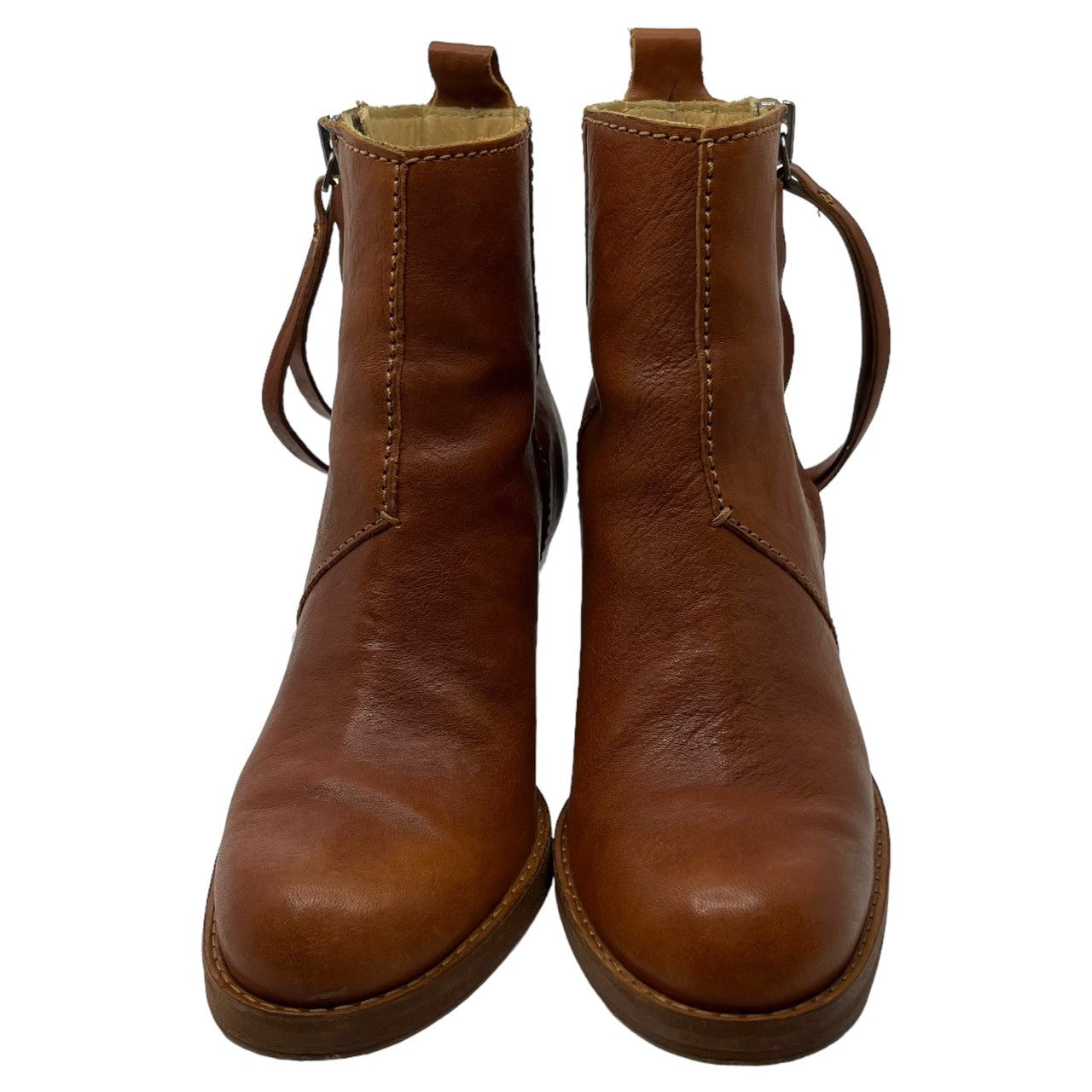 Acne(アクネ) western heel boots ウエスタン ヒール ブーツ 37(23.5~24cm程度) ブラウン ショート レザー