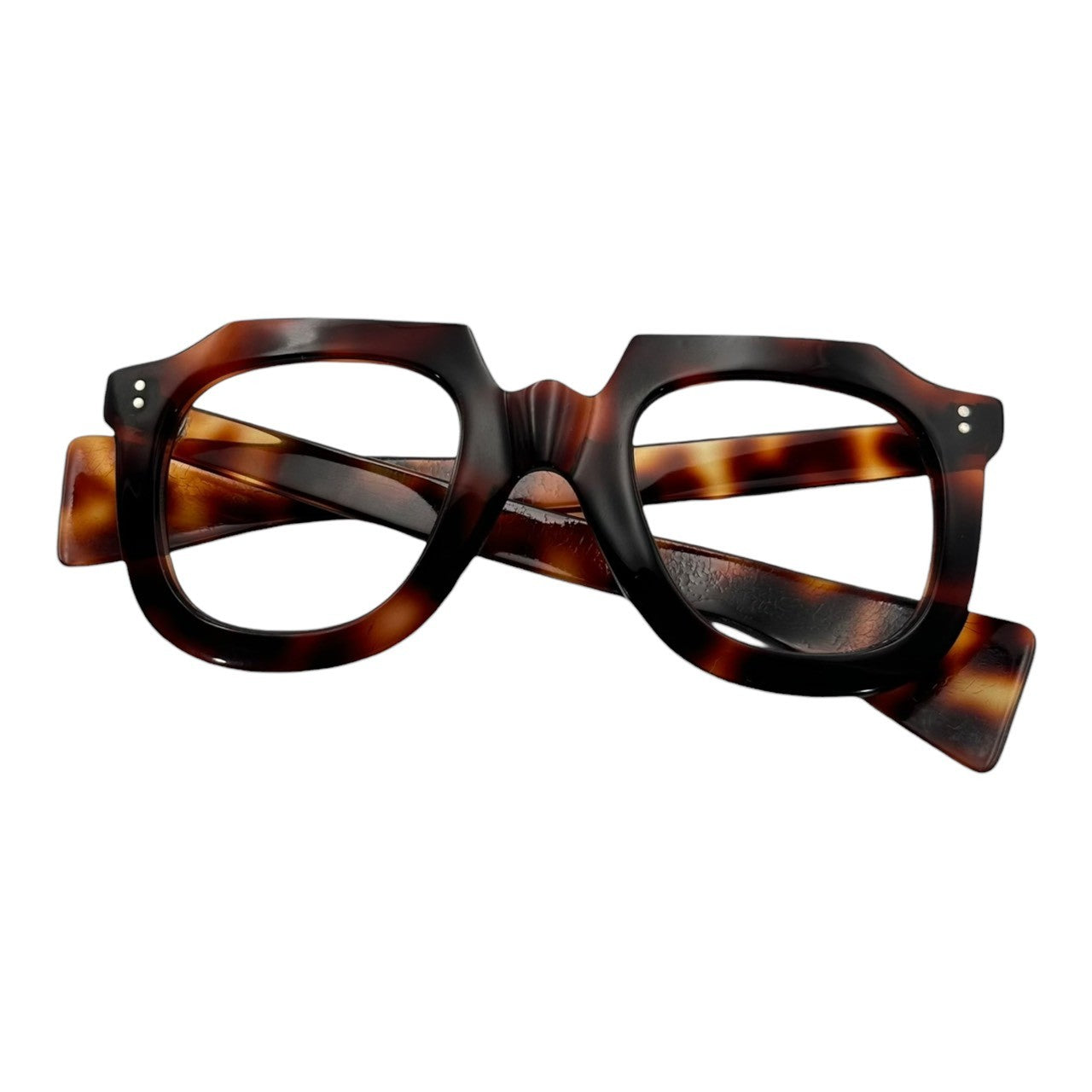 FRENCH VINTAGE(フレンチ ヴィンテージ) 40's GARGOYLE Tortoiseshell eyeglass frames 40年代 ガーゴイル 鼈甲 眼鏡 サングラス フレーム ブラウン 芯無し 1940年代 アバンギャルド 稀少