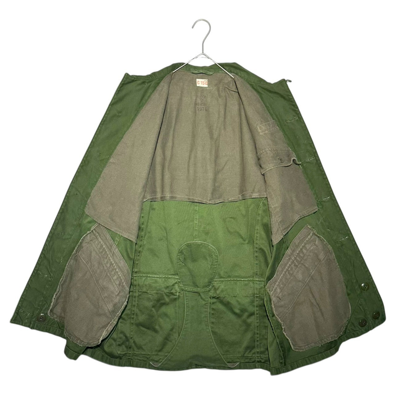Swedish army(スウェーデン軍) 70's M-59 Field Jacket フィールド ジャケット C150(L程度) オリーブ 70年代 1976年製 NORSEL ミリタリー