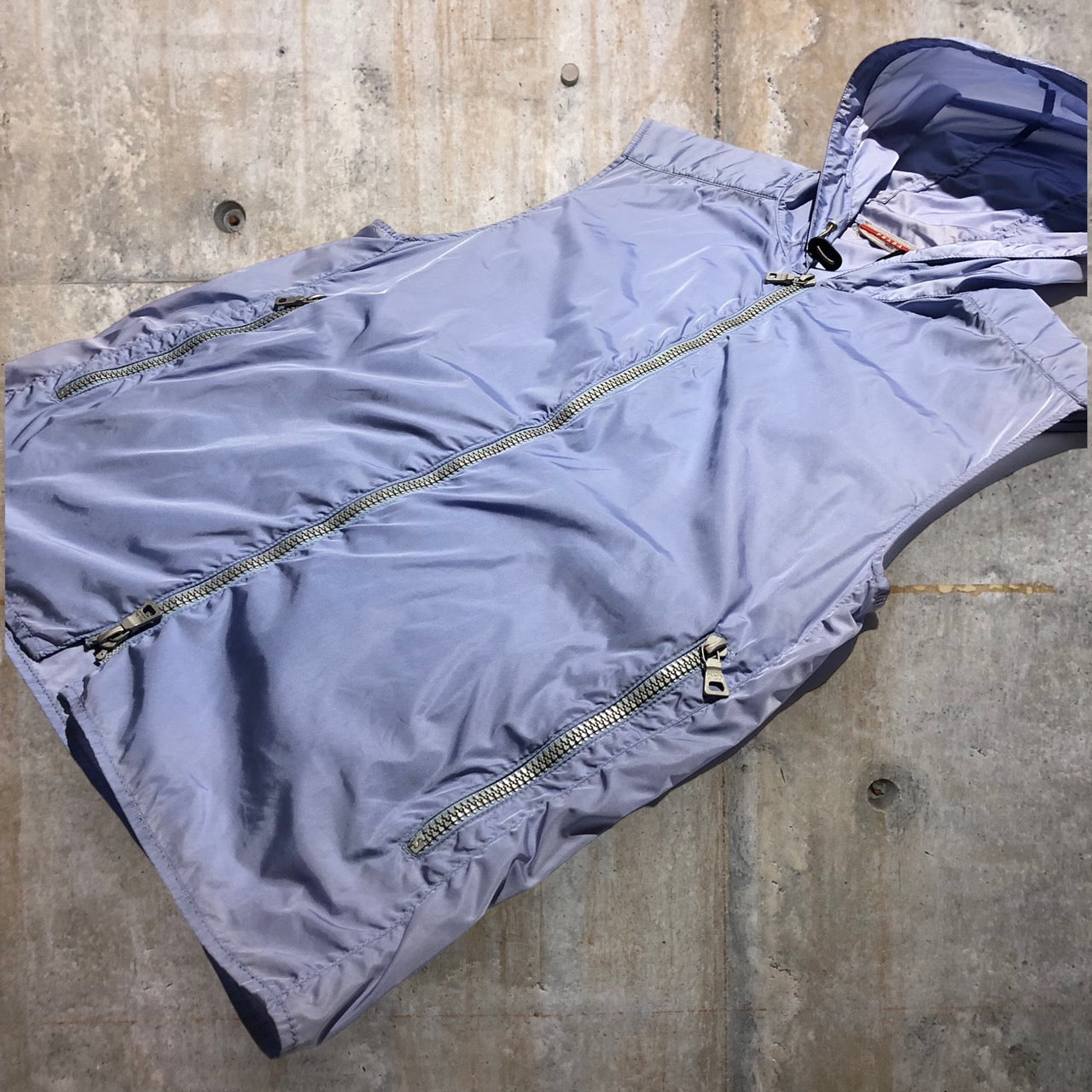 PRADA SPORT(プラダスポーツ) 90'sナイロンベスト 表記なし(Lサイズ程度) ブルー