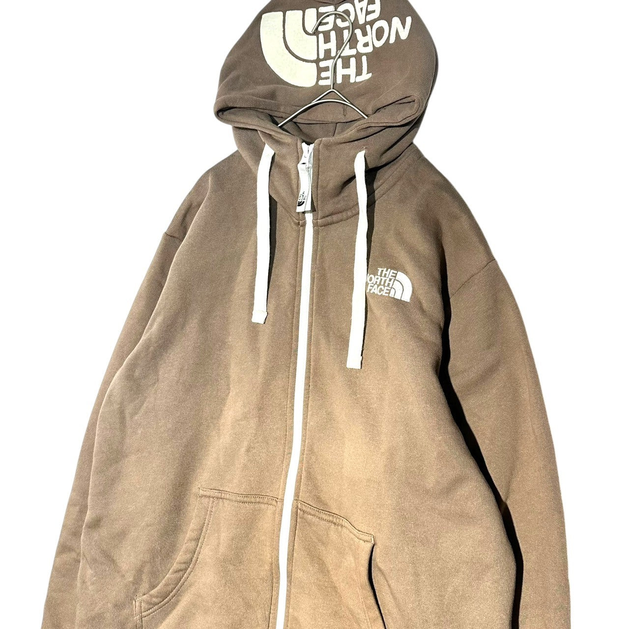 THE NORTH FACE(ノースフェイス) REARVIEW FULLZIP HOODIE リアビュー フルジップ フーディ NT11530 M ベージュ ジップ パーカー ロゴ