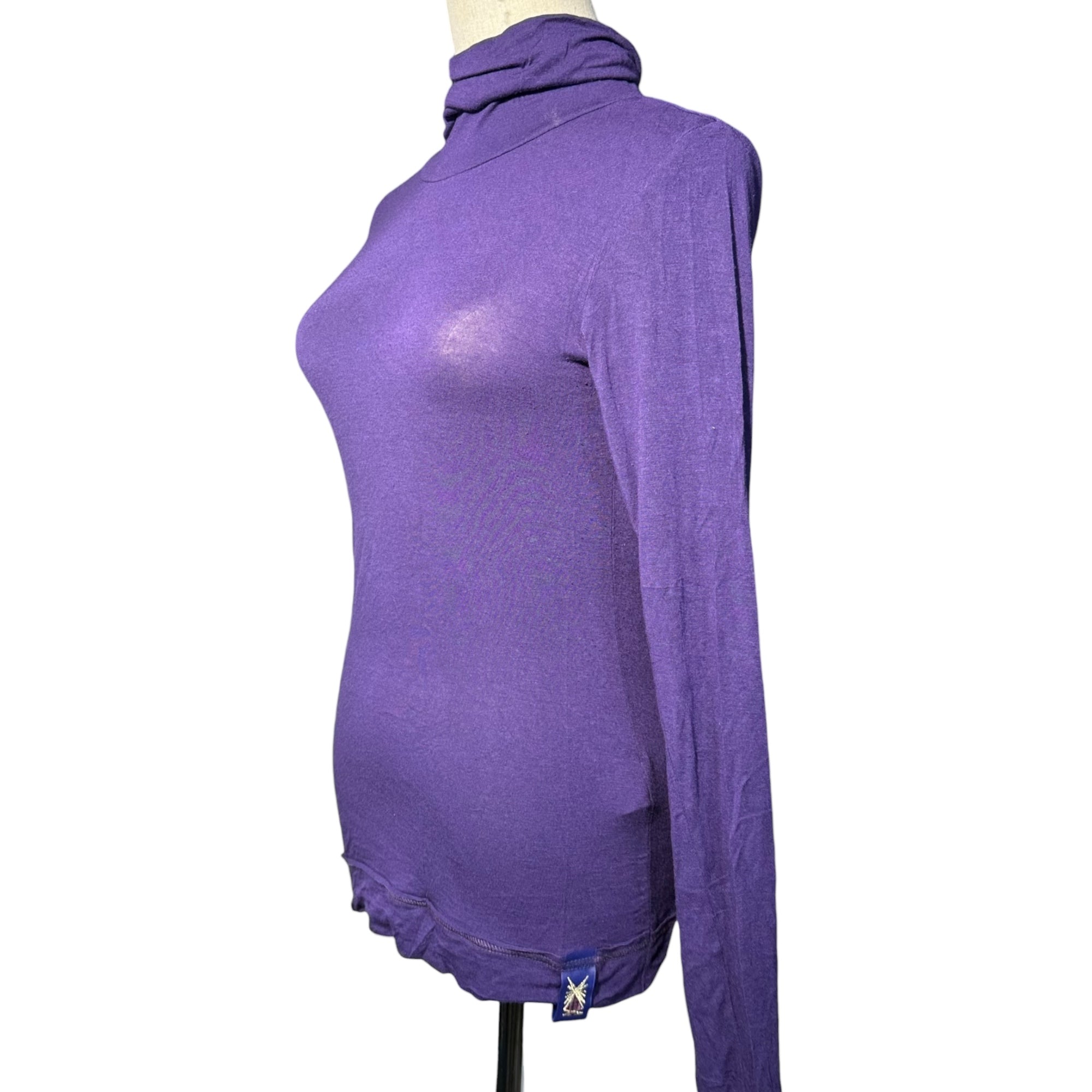 MARITHE FRANCOIS GIRBAUD(マリテフランソワジルボー) 00's Turtleneck Long-Sleeve Knit Top タートルネック 長袖 カットソー F7-6422 S パープル Y2K