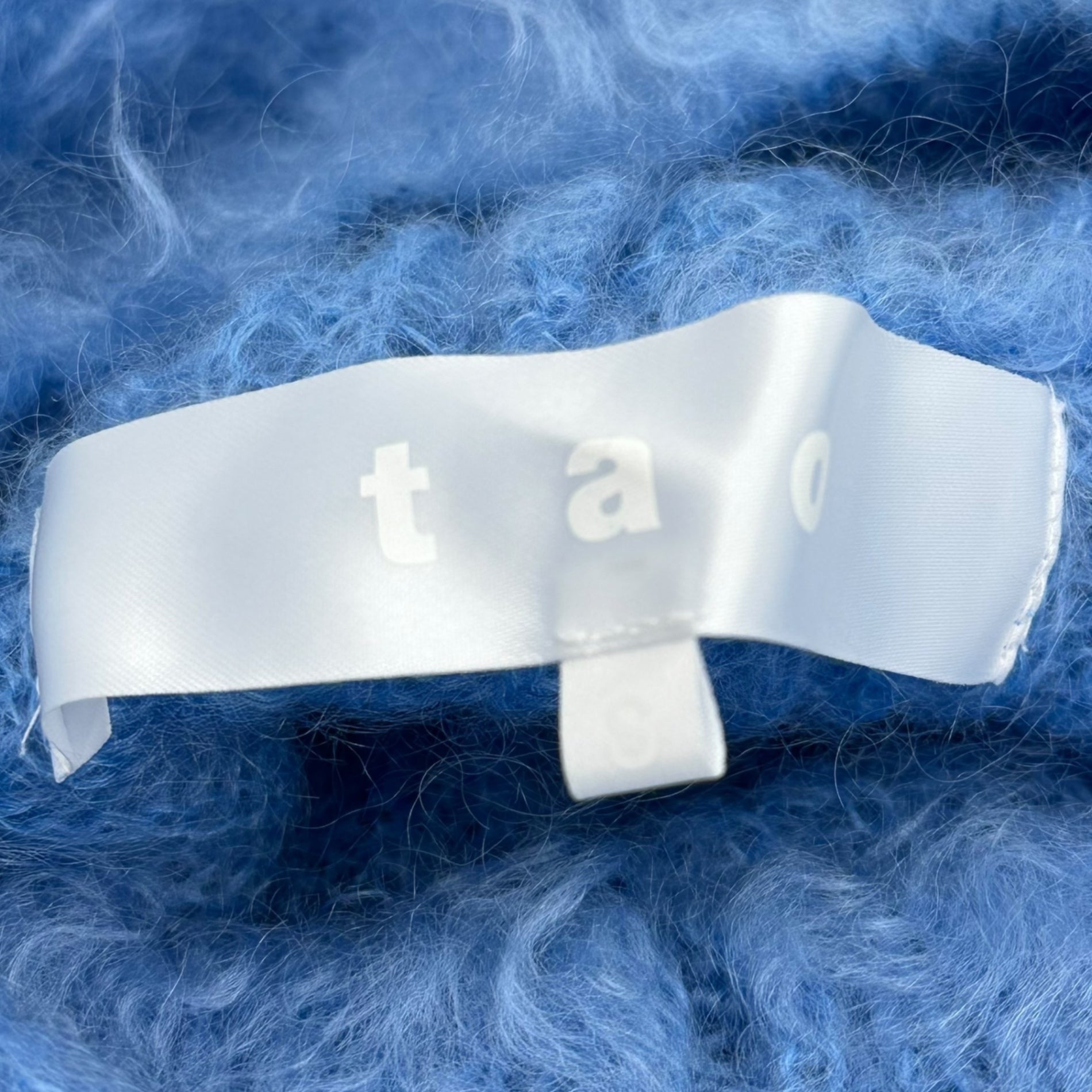 TAO(タオ) 23AW Pullover Mohair Hoodie Knit プルオーバー モヘヤ フーディー ニット ライトブルー コムデギャルソン