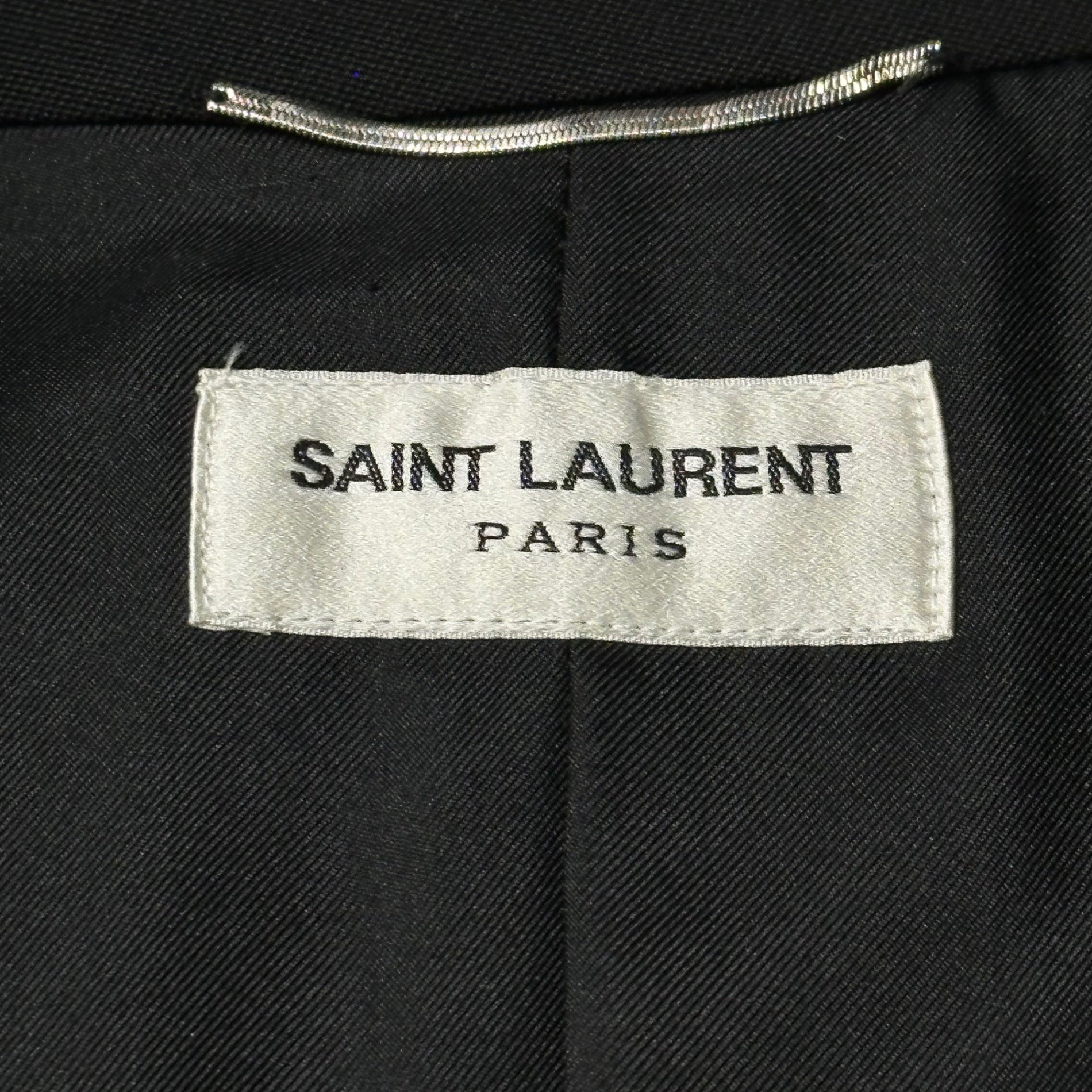 SAINT LAURENT PARIS(サンローランパリ) 16AW By Hedi Slimane 1B Smoking Jacket Setup エディ期 スモーキング ジャケット セットアップ 398910 48 ブラック エディースリマン スーツ スラックス テーラード