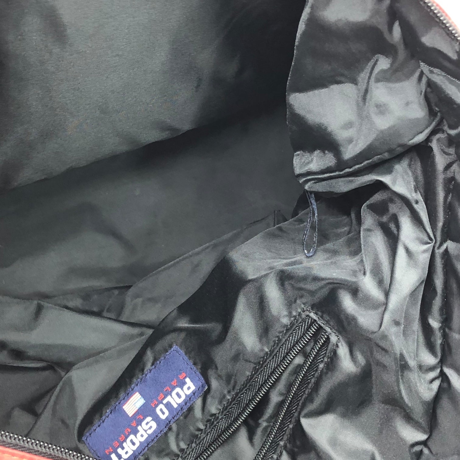 POLO SPORT(ポロスポーツ) OLD LOGO TOTE BAG オールド ロゴ トートバッグ レッド×ブラック