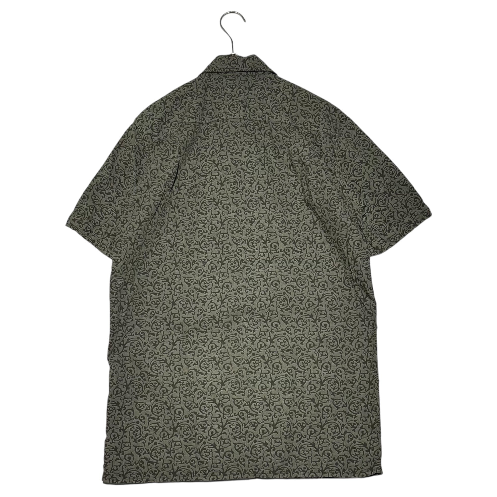 DIESEL(ディーゼル) 00's Arabesque Pattern Total Pattern S/S Shirt 唐草模様 総柄 半袖 シャツ S カーキ