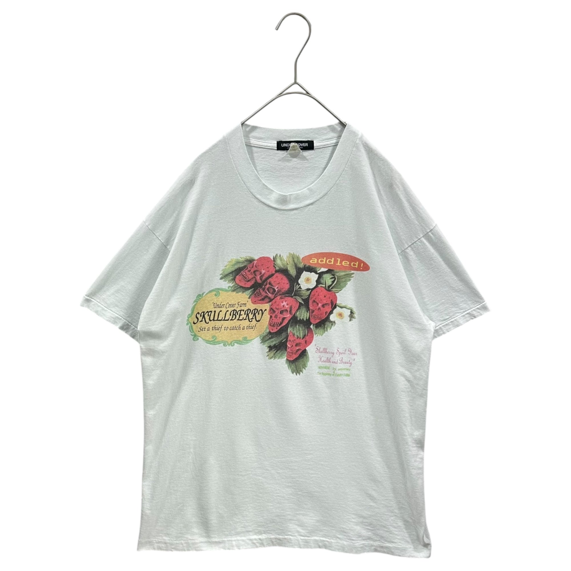 UNDERCOVER(アンダーカバー) 1996's NOWHERE 3rd anniversary Skull Berry Tee ノーウェア 3周年記念 スカルベリー Tシャツ 表記無(L程度) ホワイト 90's 90年代 FANNY FARM
