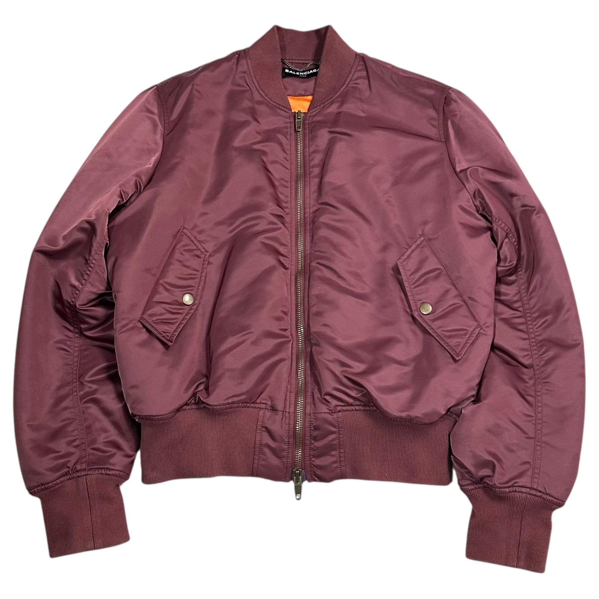 BALENCIAGA(バレンシアガ) 17AW Nylon Cotton Bomber Flight Jacket ナイロン 中綿 ボンバー フライト ジャケット 486235 TWD13 48(M程度) ワインレッド